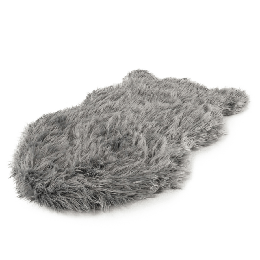 Paw.com x BarkBox PupRug™ Faux Fur Orthopedic Dog Bed - Charcoal Grey、mySite、solidvoid