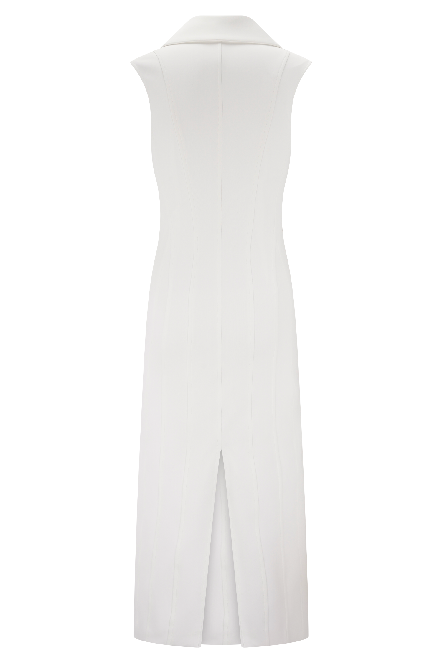 Keagan Sleeveless Midi Dress - Ivory、mySite、solidvoid