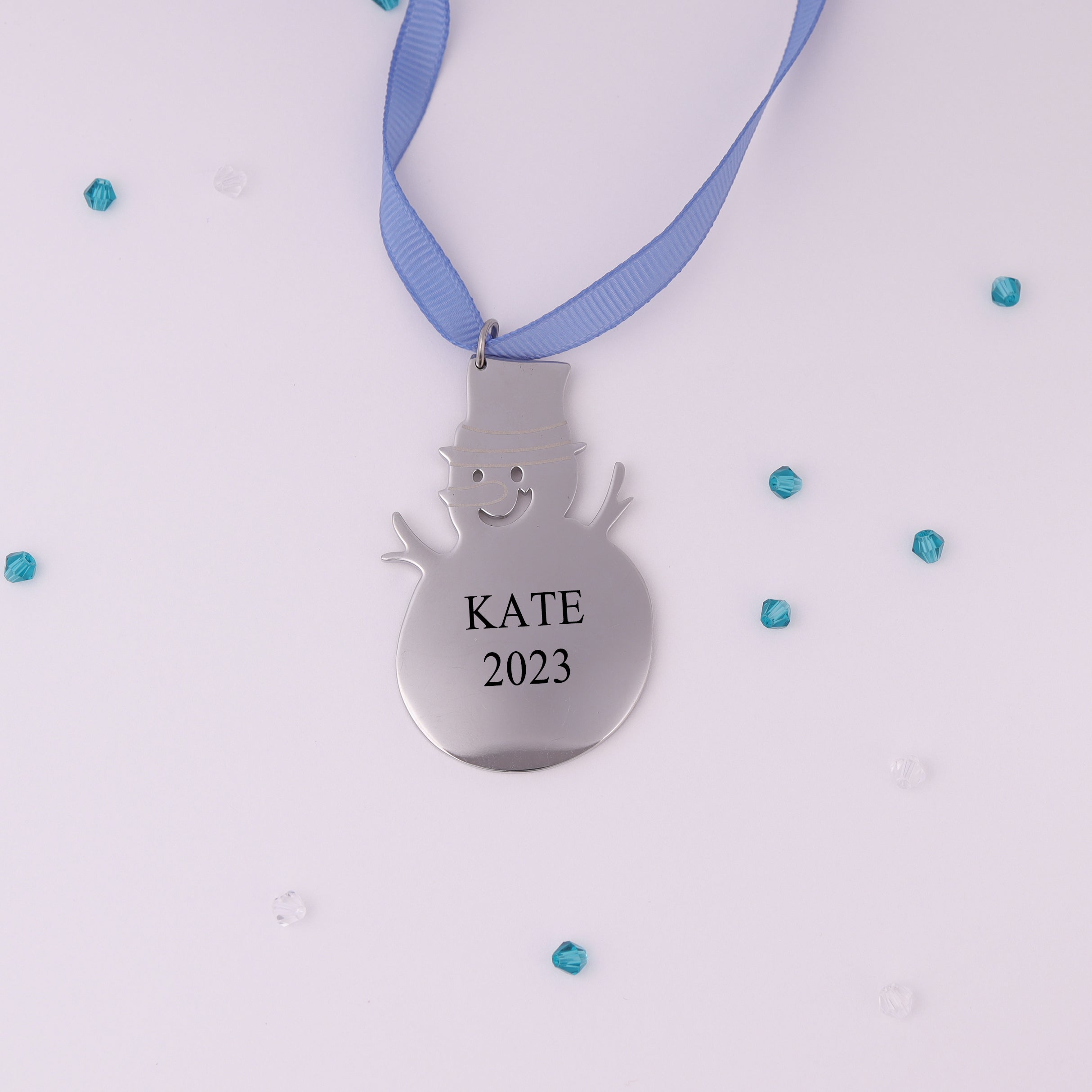 Polished Stainless Steel Engravable Blank Snowman Ornament / CTO1001、mySite、dreamappss