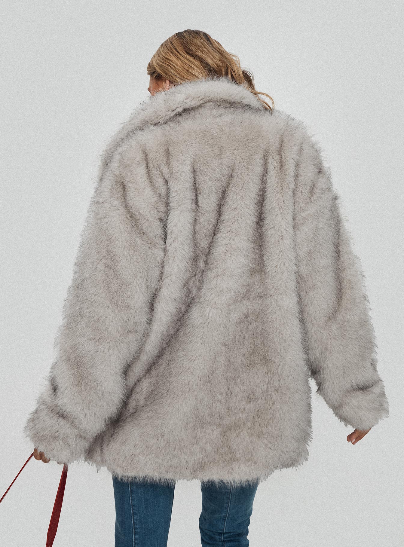 Clova Faux Fur Coat Grey、mySite、solidvoid