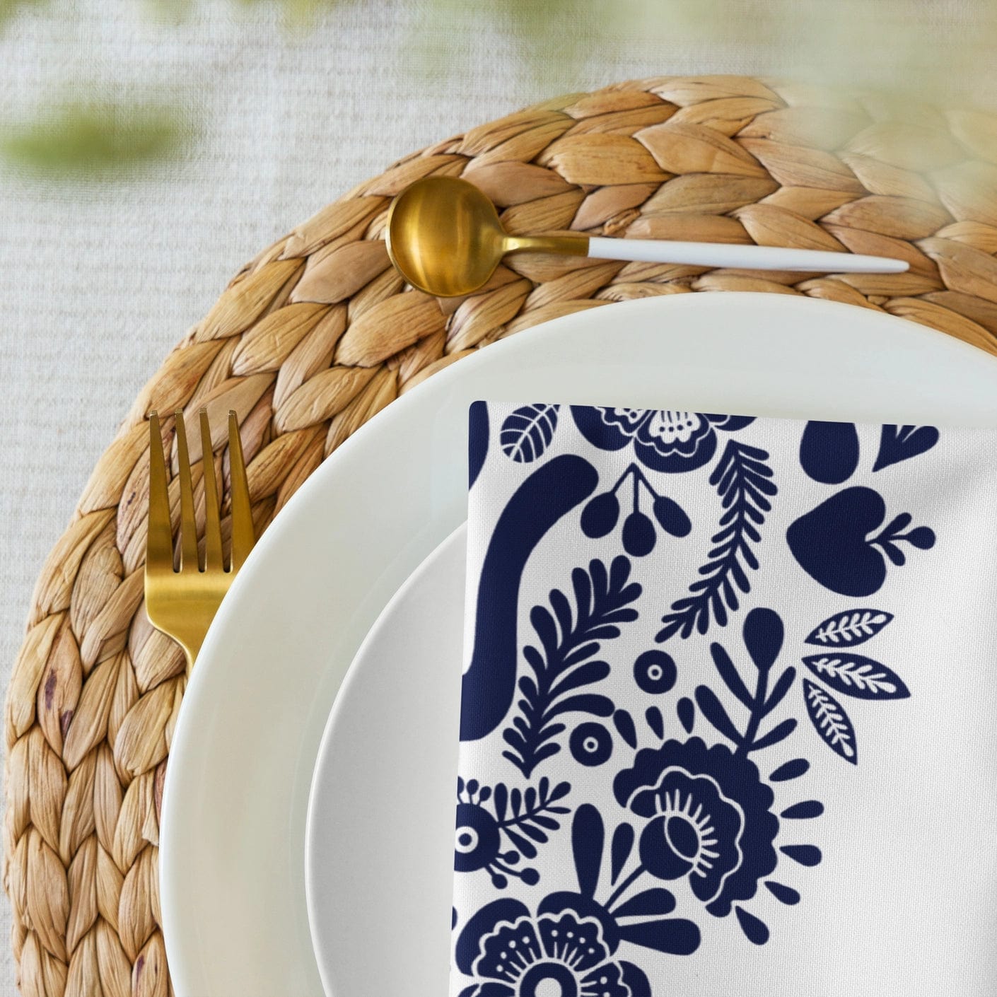 Shabbat Shalom Challah Cover - Navy Blue、mySite、topwebapps