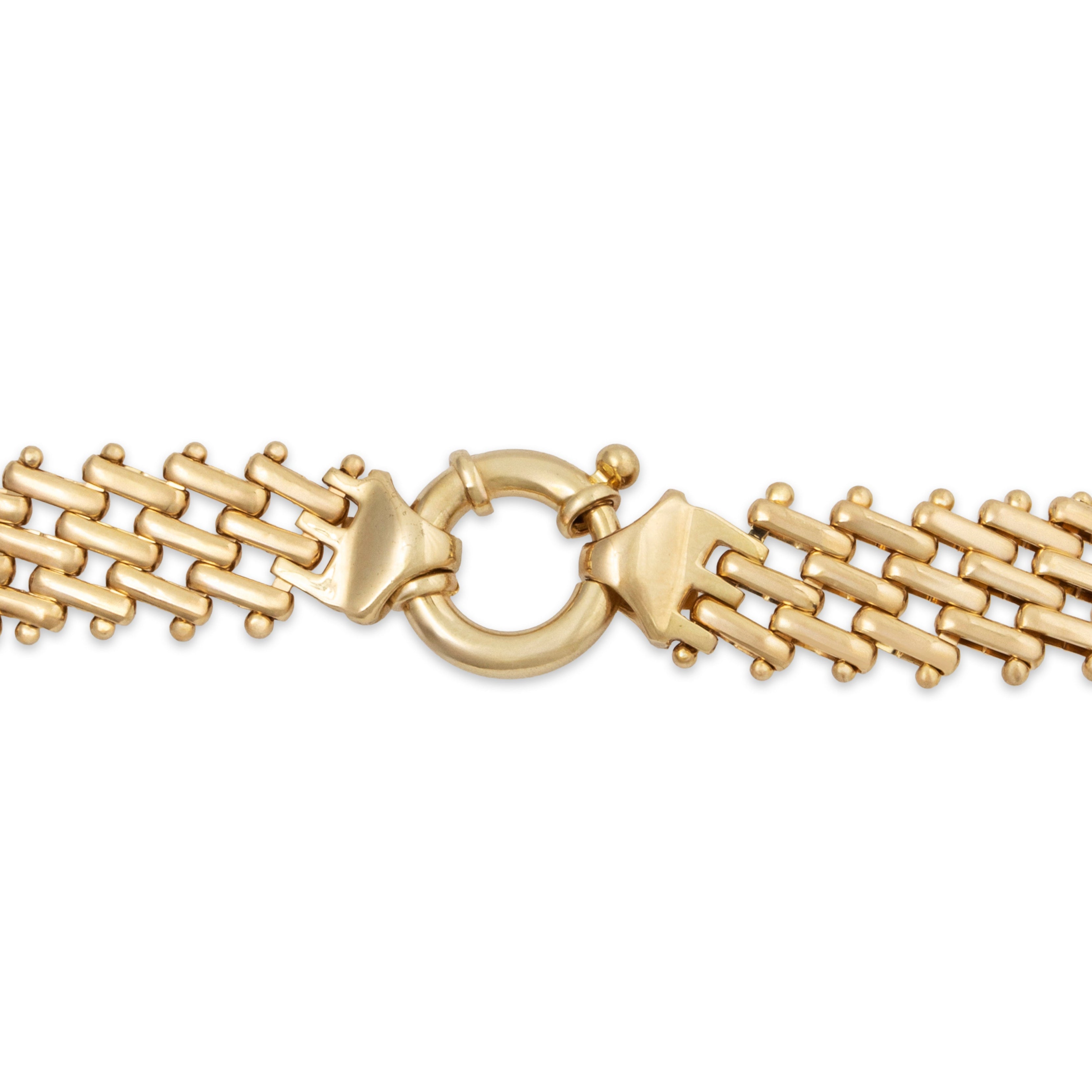 Vintage Italian 14k Yellow Gold Wonderful Woven Chain Bracelet 6.75、mySite、hinf8tx79