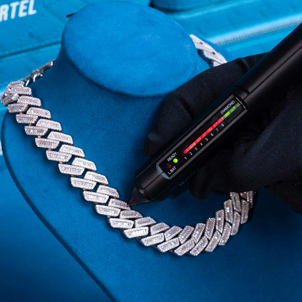 18MM Baguette Moissanite Cuban Link Chain 14K Gold、mySite、hinf8tx79