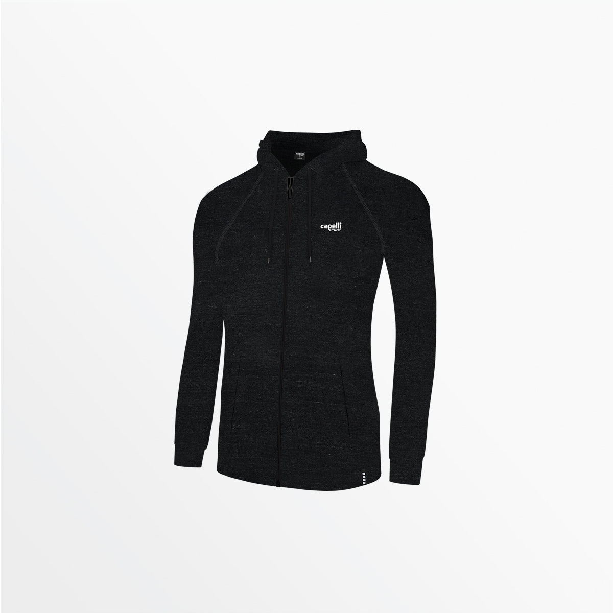 WOMEN'S HEATHERED ZIP UP HOODIE