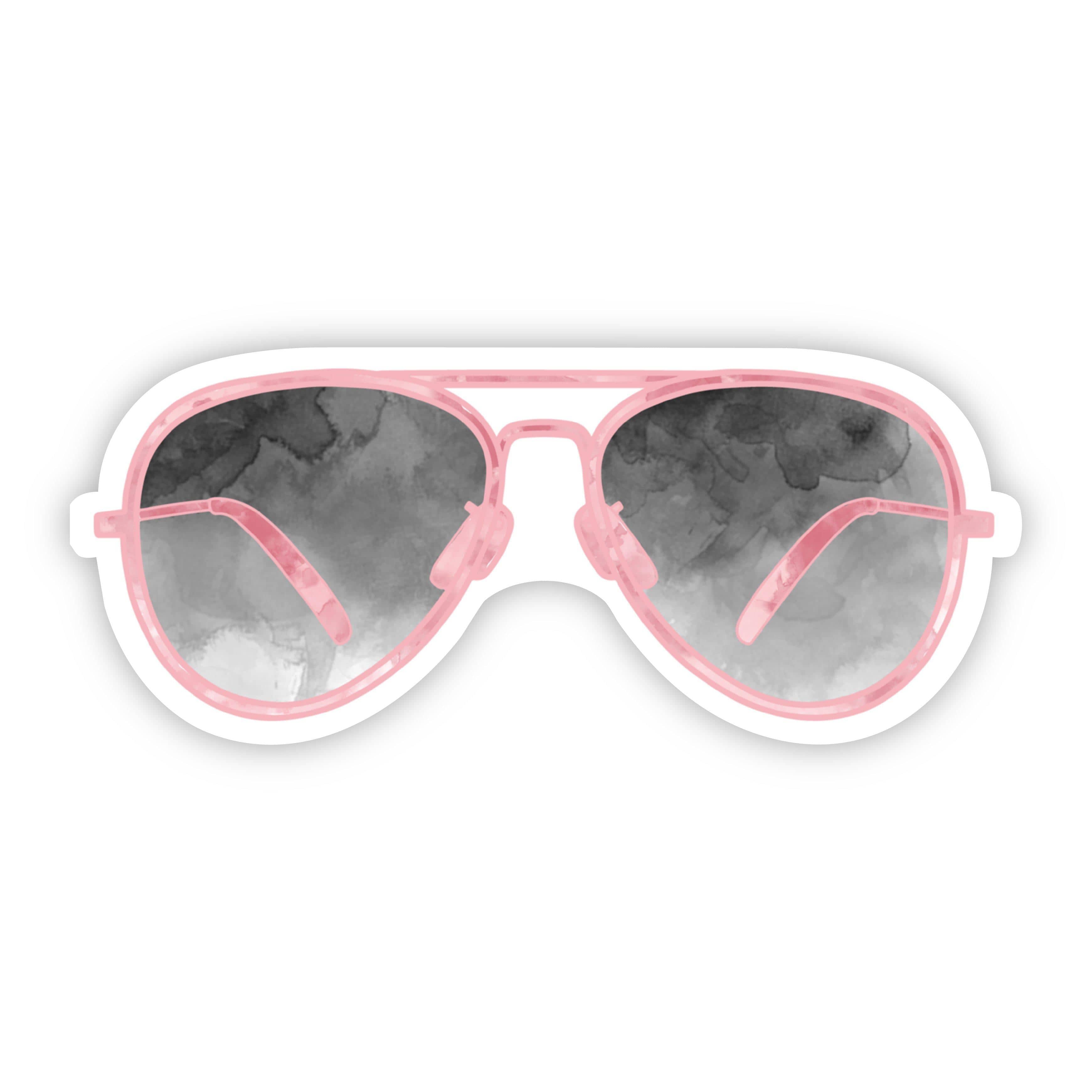  Pink Watercolor Sunglasses Sticker、mySite、elrpsem3k