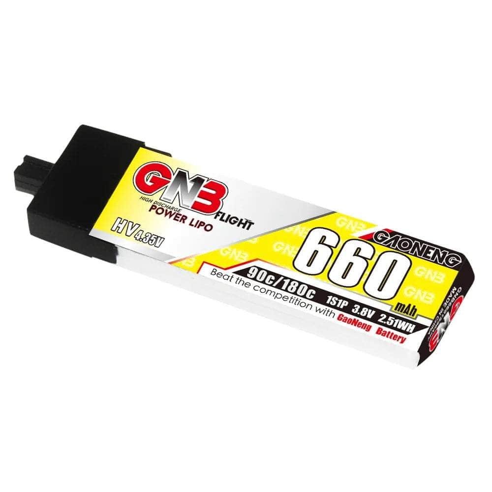  Gaoneng GNB 3.8V 1S 660mAh 90C LiHV Whoop/Micro Battery w/ Plastic Head - A30、mySite、merchandisen
