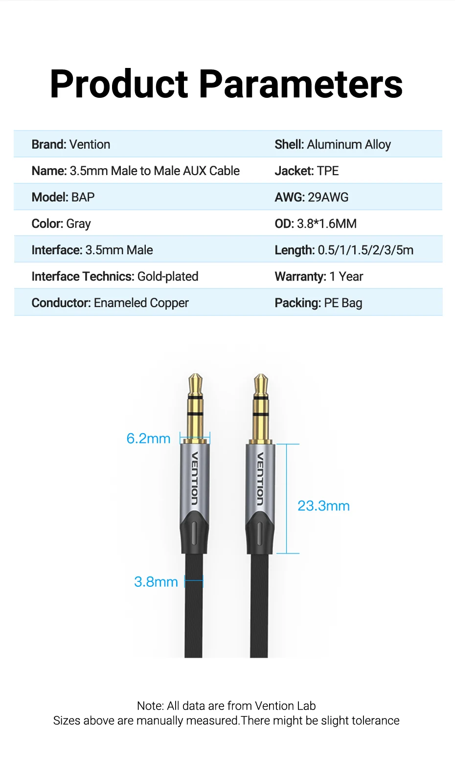 Jack 3.5mm Aux Cable Male to Male 3.5mm Audio Cable Jack for JBL Xiaomi Oneplus Headphones Speaker Cable Car Aux Cord