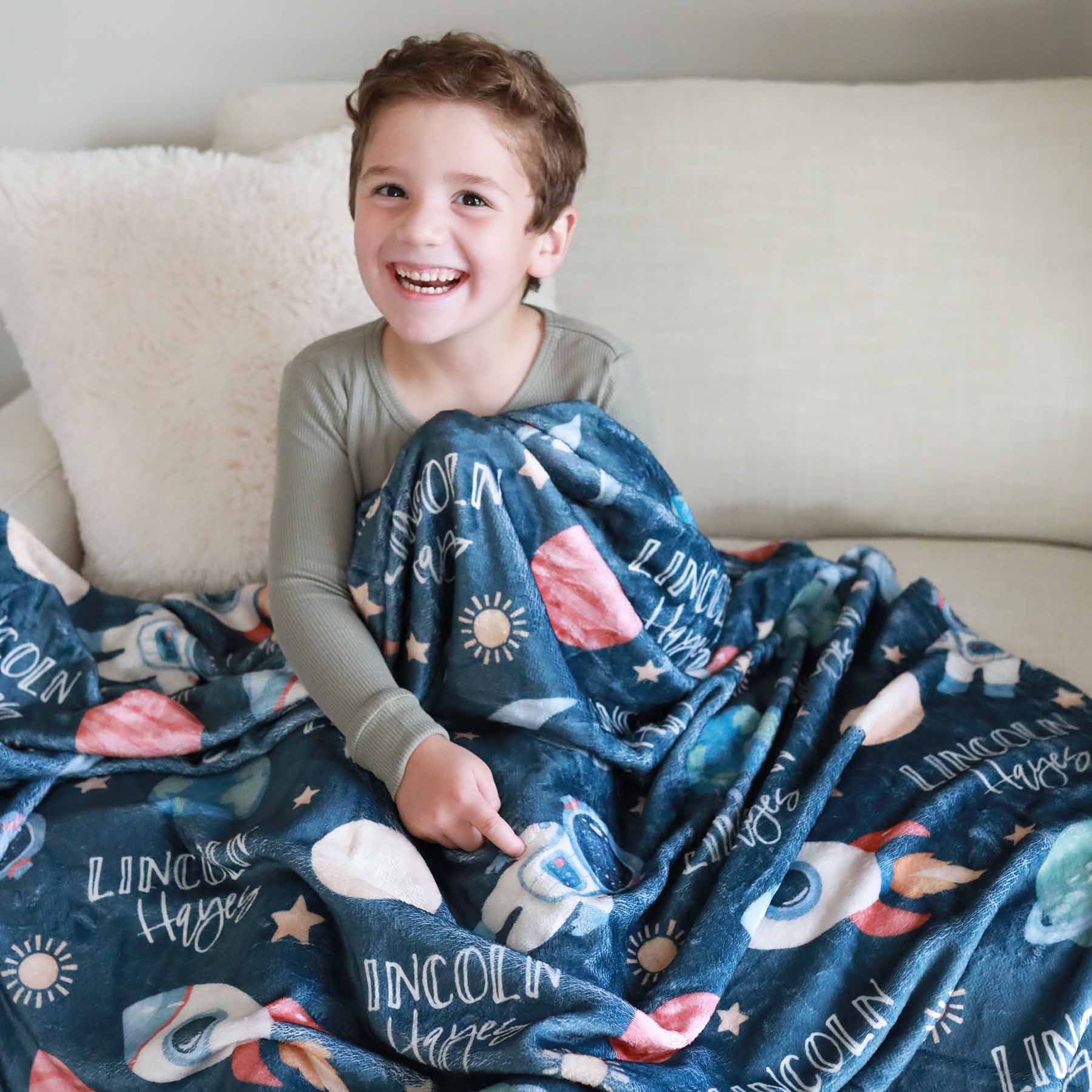  Space Explorer Personalized Kids Blanket、mySite、layawaytickets