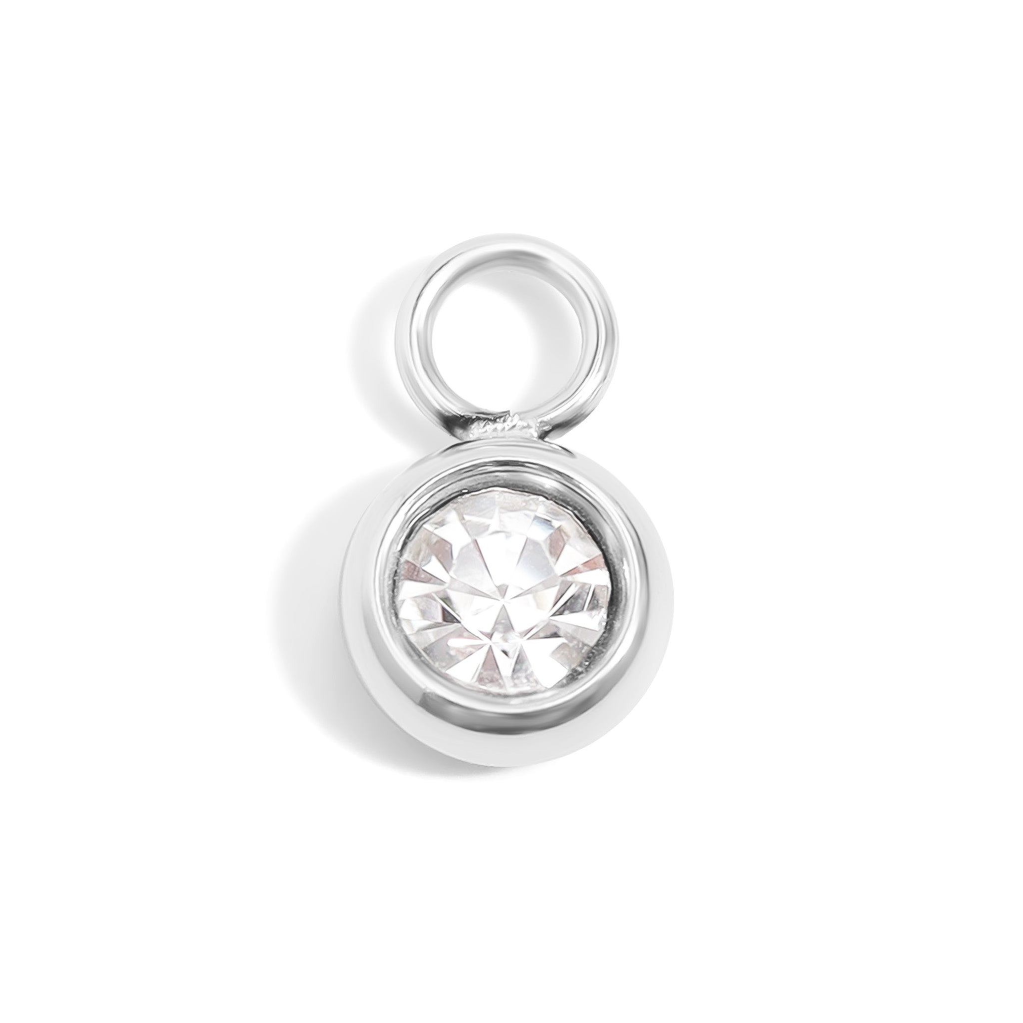 Stainless Steel Clear CZ Charm / SBB0056、mySite、dreamappss