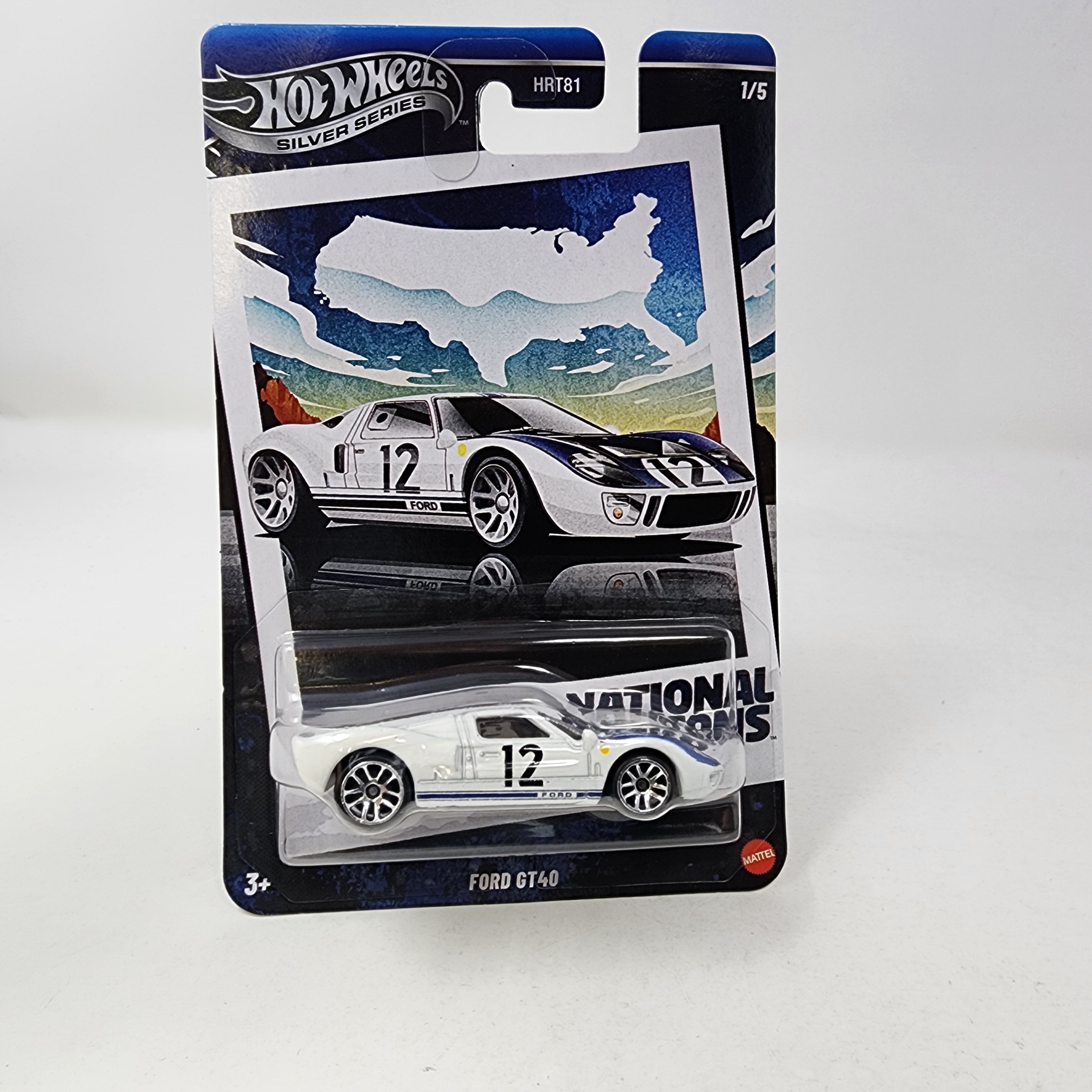 Ford GT40 1/5 * White * 2025 Hot Wheels National Icons Silver Series、mySite、hgirdovlk