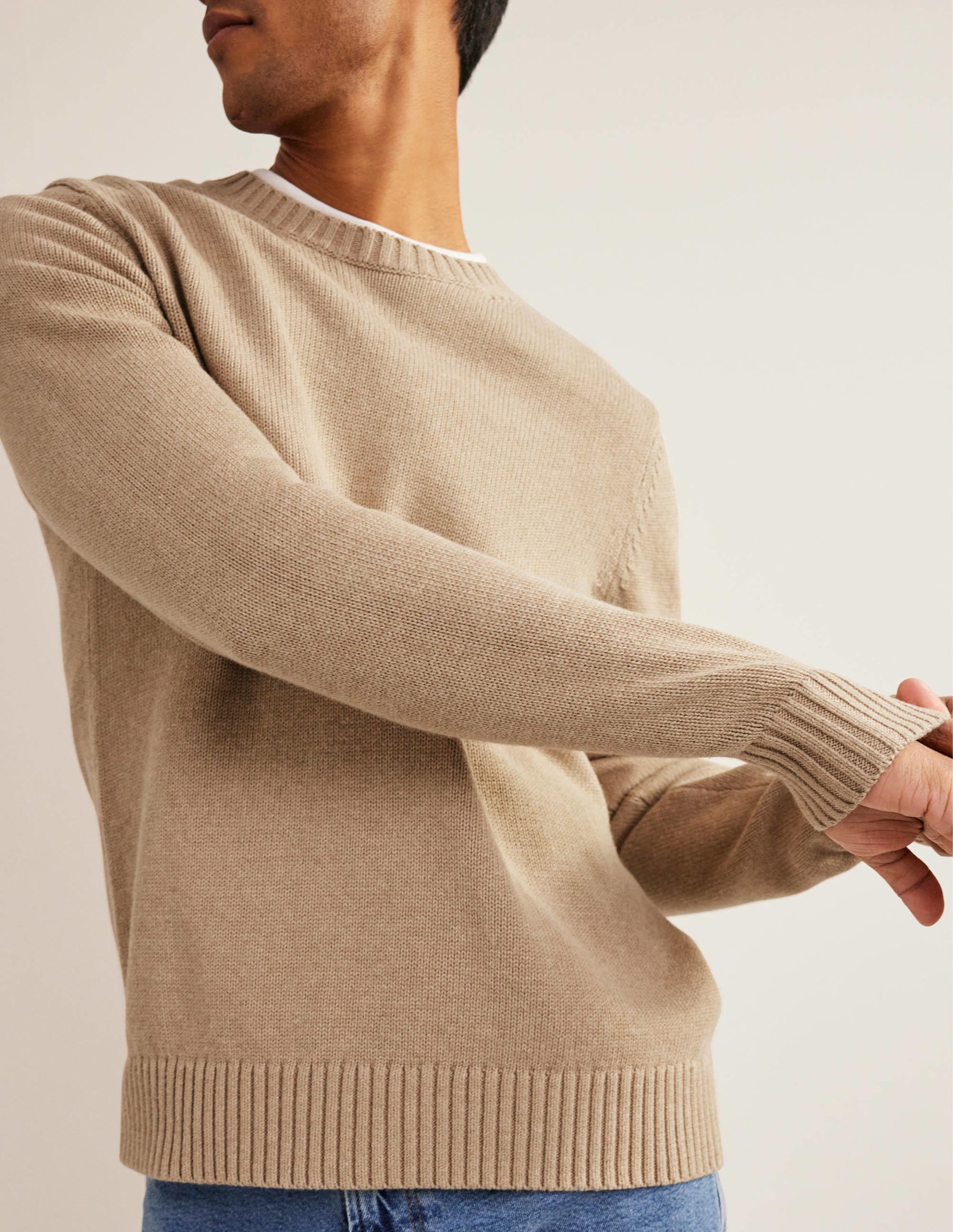  Chunky Cotton Cashmere Crew-Stone、mySite、ashleygrahame