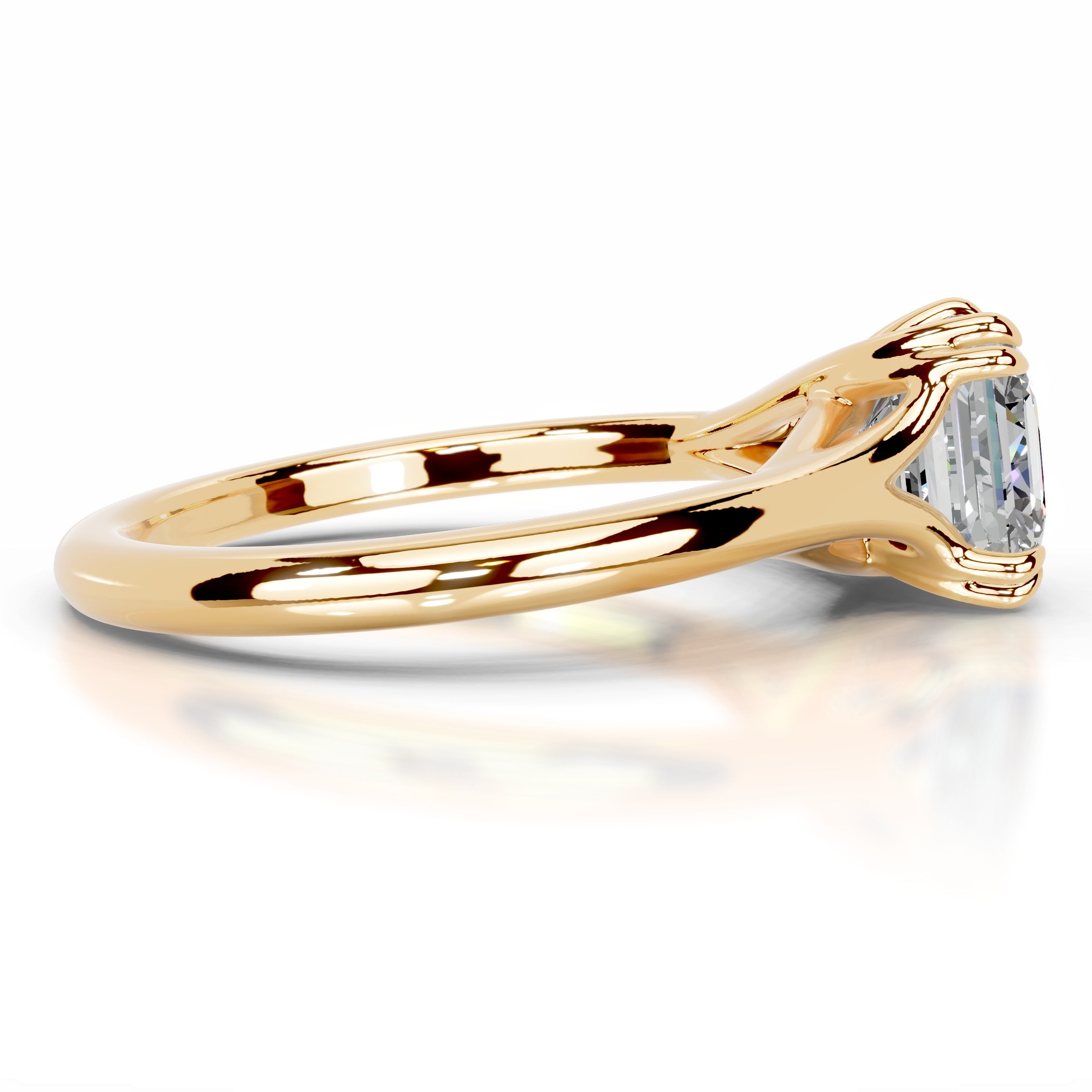 Ellie Moissanite Ring - 18K Yellow Gold、mySite、hinf8tx79