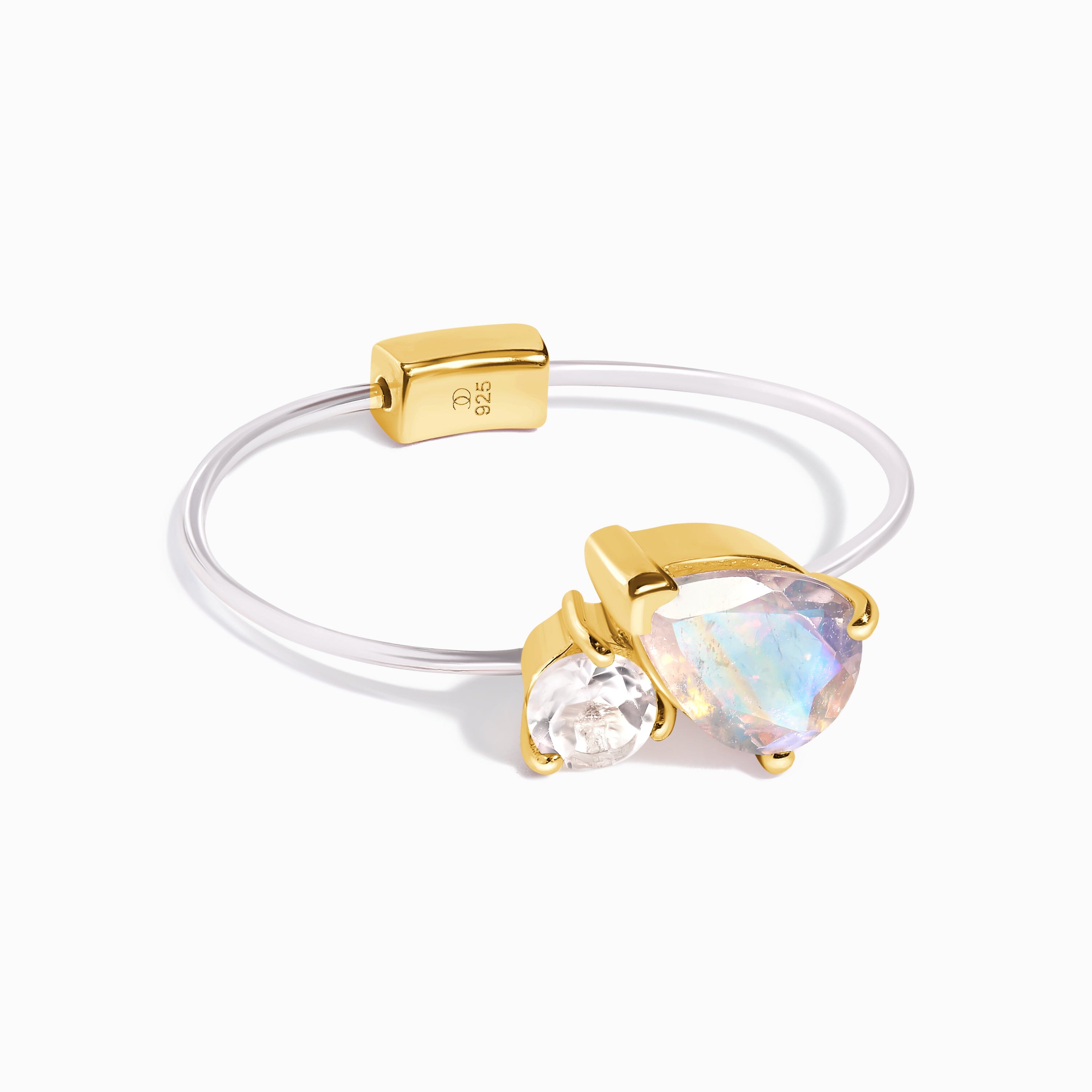 Floating Ring - Toi Et Moi Moonstone & White Topaz、mySite、hinf8tx79