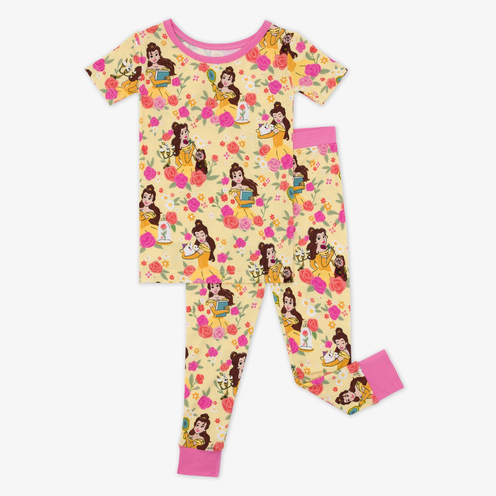 Disney Princess Belle Two-Piece Short Sleeve Pajama Set、mySite、layawaytickets