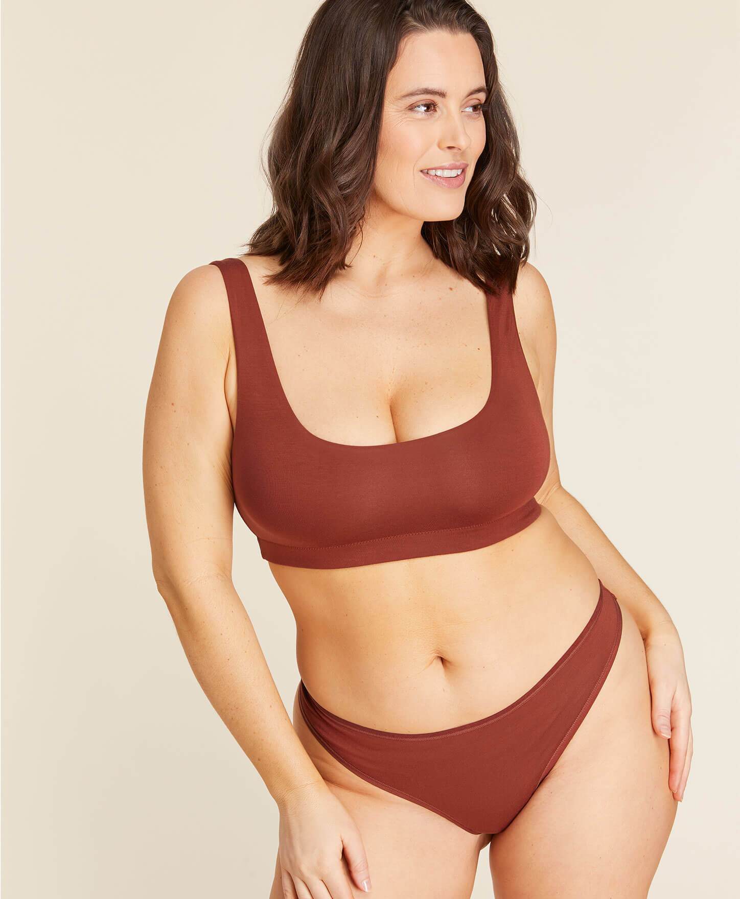  The Thong Panty - Rayon - Deep Terracotta、mySite、ashleygrahame