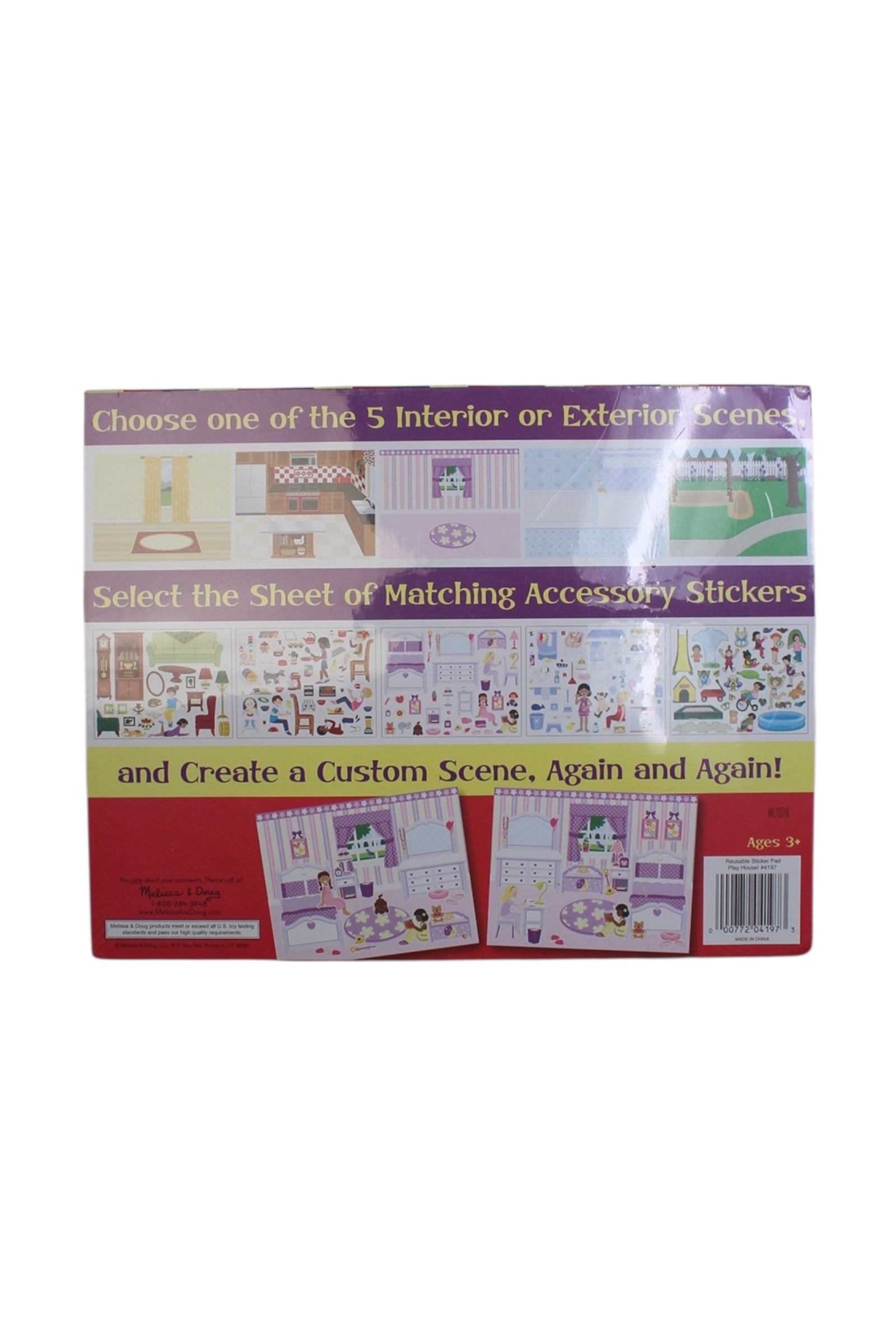 Melissa & Doug Sticker Pad Play House - O/S、mySite、g9winljtr