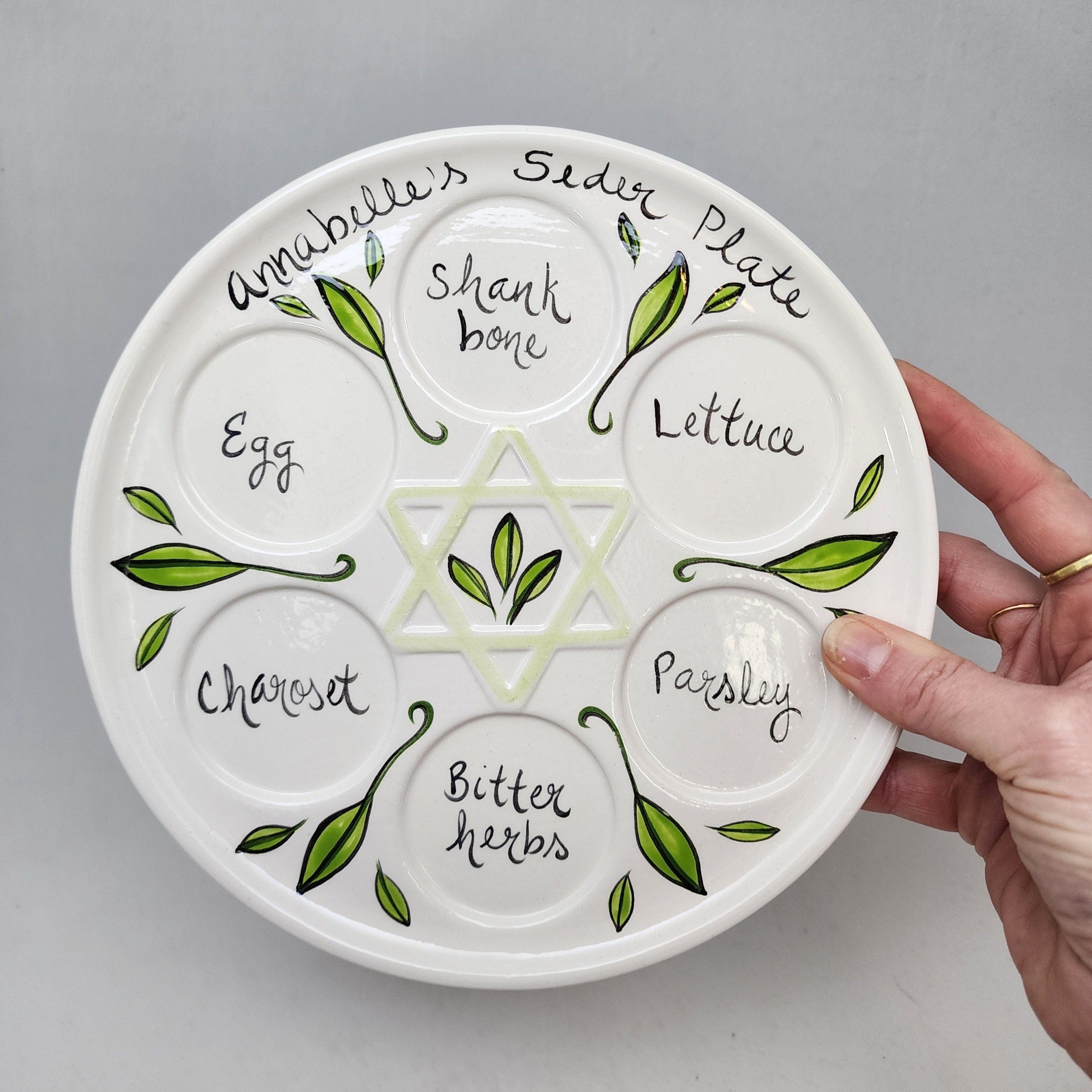 Handmade Personalized Seder Plate With First Name、mySite、topwebapps