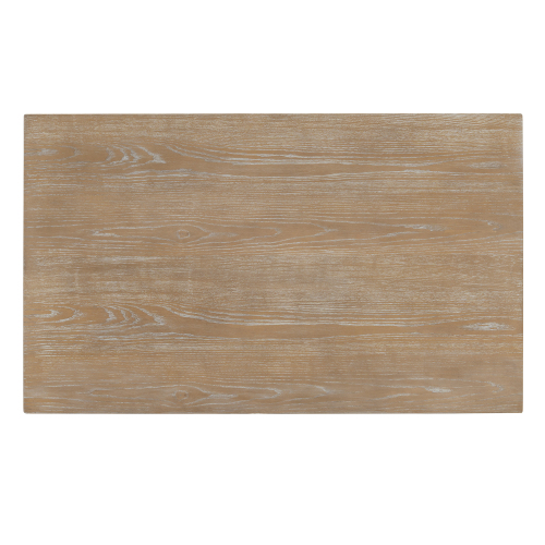 TREXM Dining Room Table and Chairs with Bench, Rustic Wood Dining Set, Set of 6 (Gray)、、casual