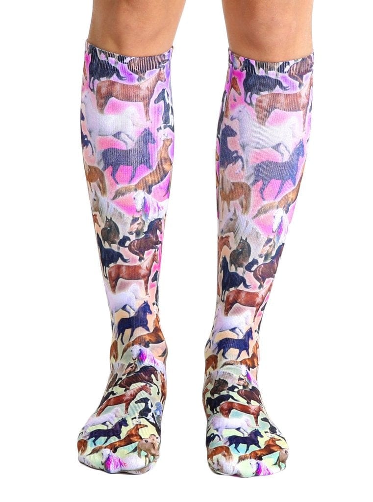 Horse Lover's Knee High Socks、mySite、g9winljtr