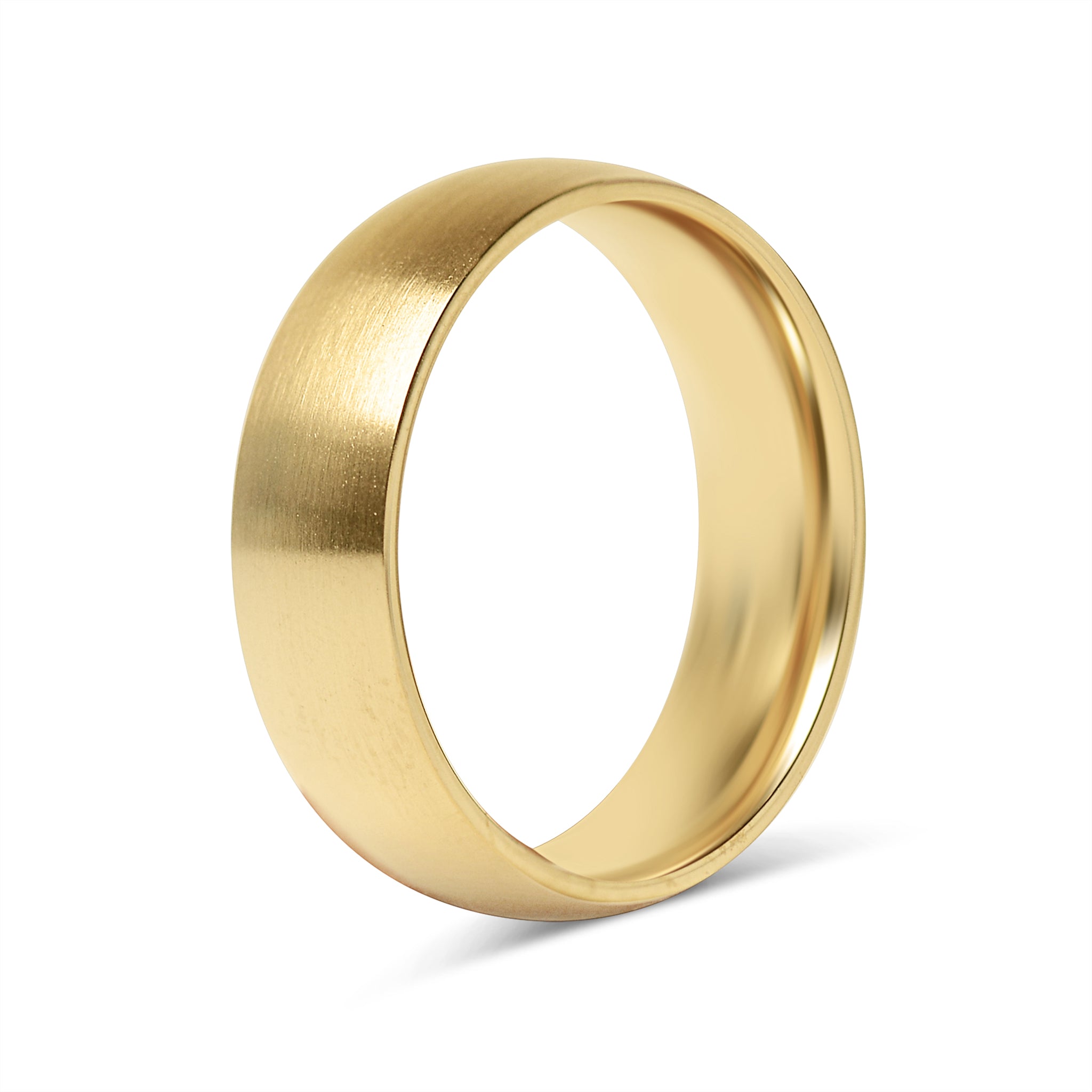18K Gold PVD Stainless Steel Brushed Matte Blank Ring / CFR7030、mySite、dreamappss