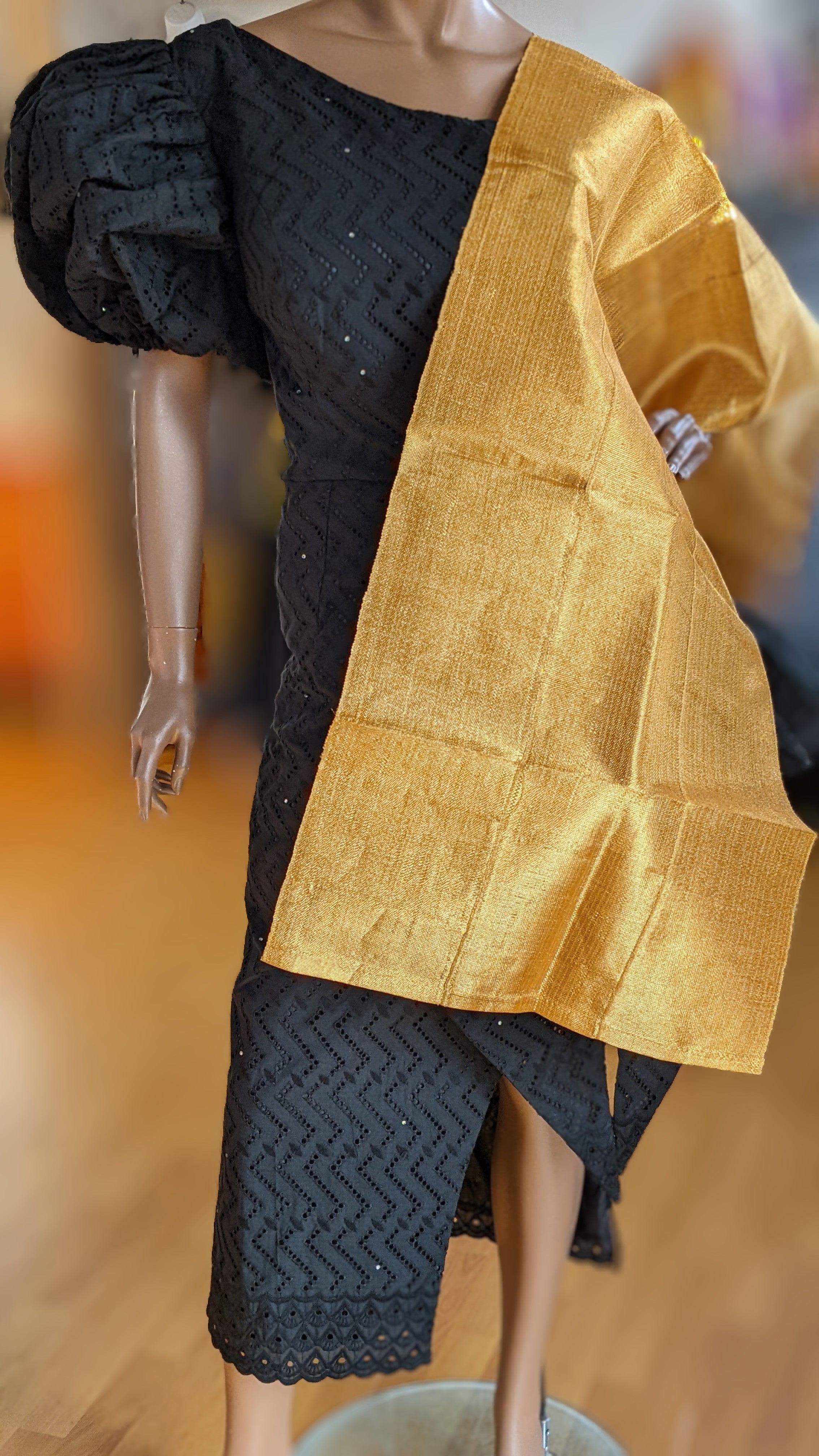 1pc Crowntex Net Aso-Oke Headtie-Stole、mySite、solidvoid