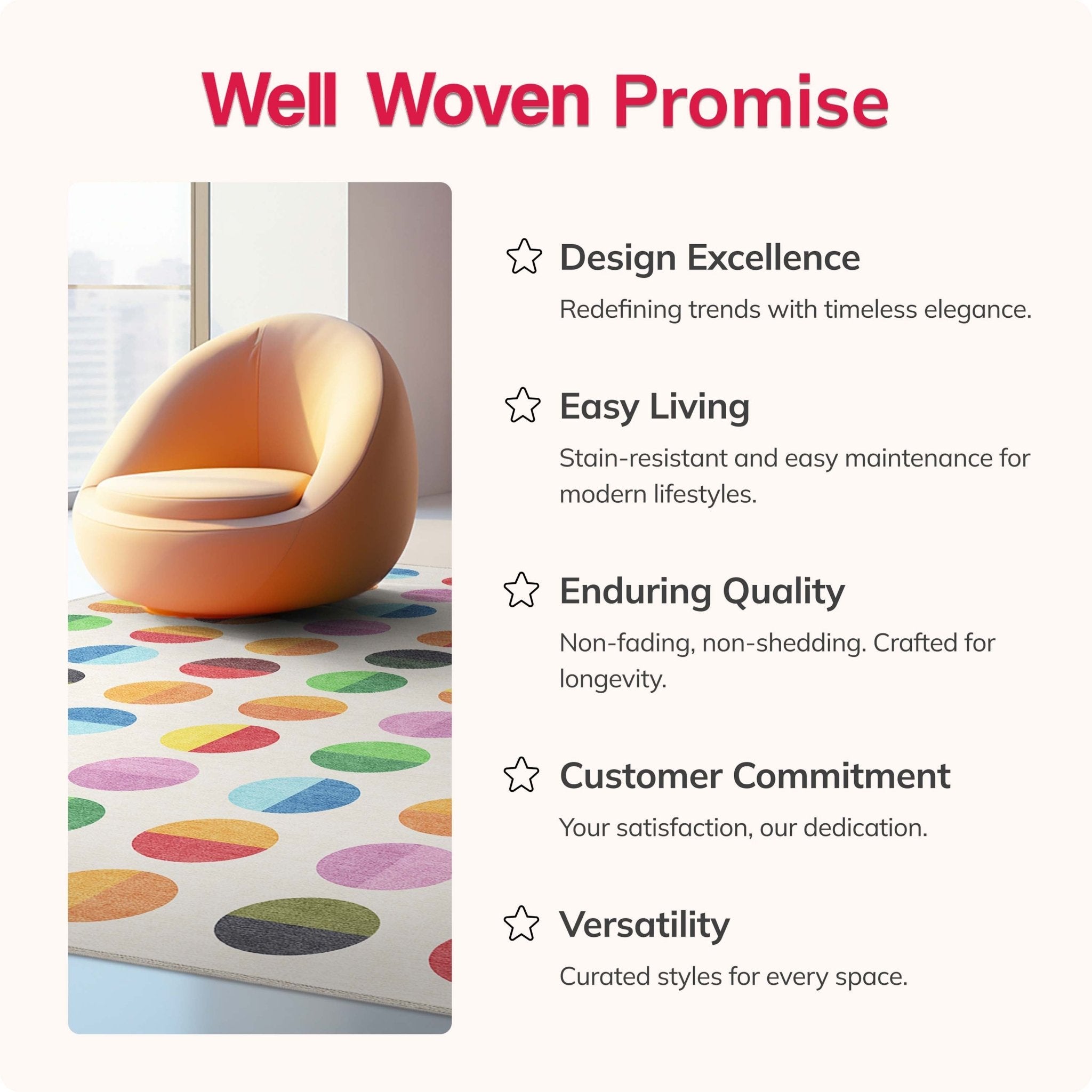 Apollo Geometric Modern Shapes Multi Color Rug for Living Room, Bedroom, Kitchen & Office、mySite、gigharbornorthrealestate