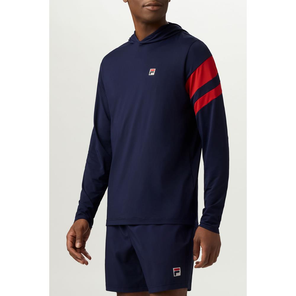Fila Men's Essentials Longsleeve Hoody - Fila Navy、mySite、neckold