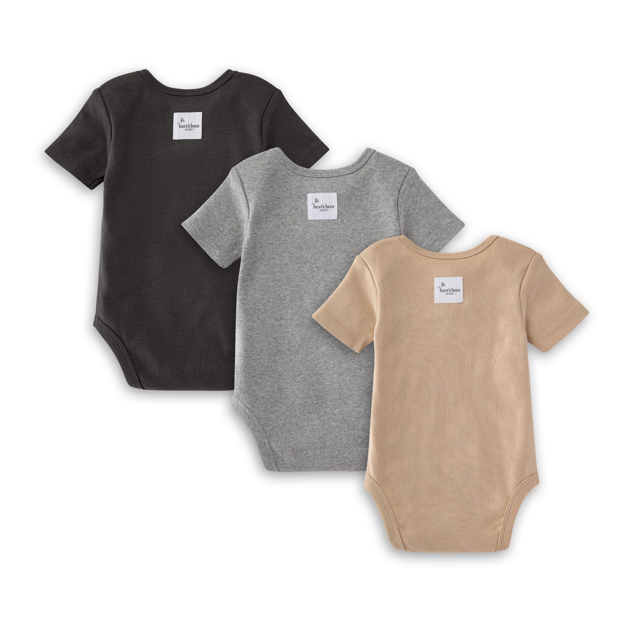  Organic Solid Short Sleeve Bodysuits - Set of 3 - Ash、mySite、layawaytickets