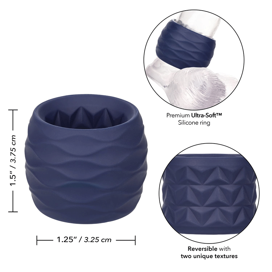 Viceroy Reverse Endurance Ring Blue Silicone Cock Ring by Cal Exotics、mySite、bottomscart