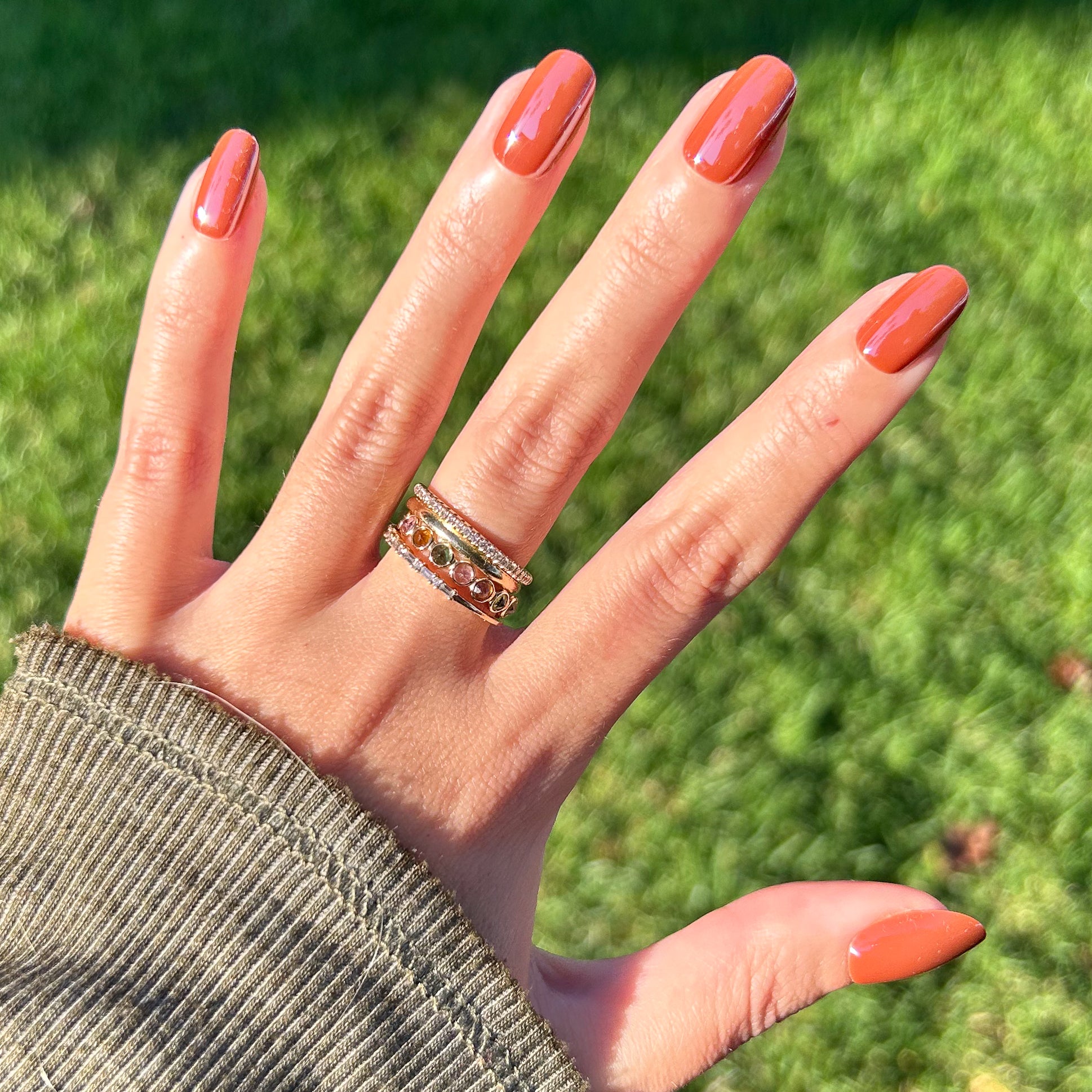 Cocoa Chrome - Press-On | Short | Round、mySite、solidvoid