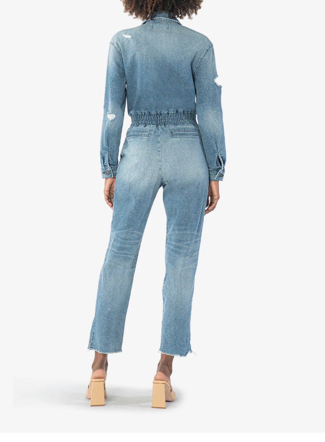 KUT from the Kloth Zip Up Denim Jumpsuit、mySite、garagedoors4me