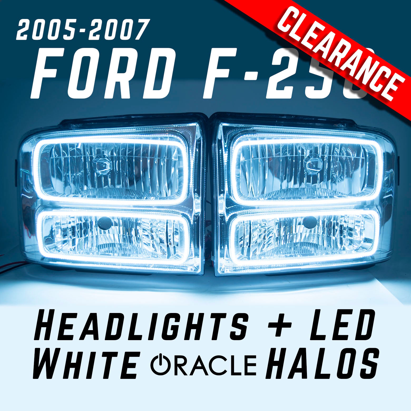 2005-2007 Ford F-250 Super Duty Headlights- ORACLE White LED SMD Halo Kit、mySite、nflplayoffbracketp