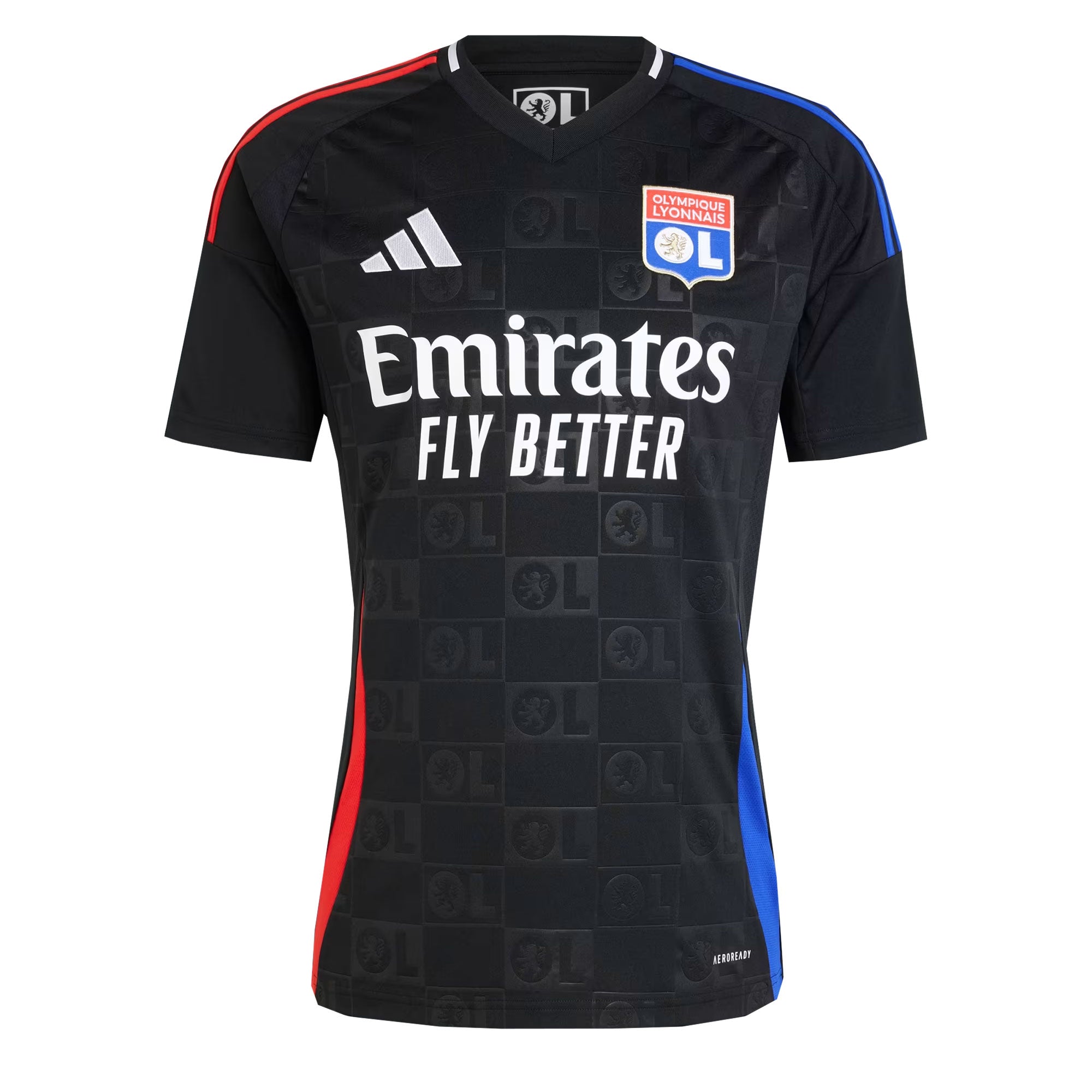 adidas Men's Lyon 2024/25 Away Jersey Black、mySite、bottomscart