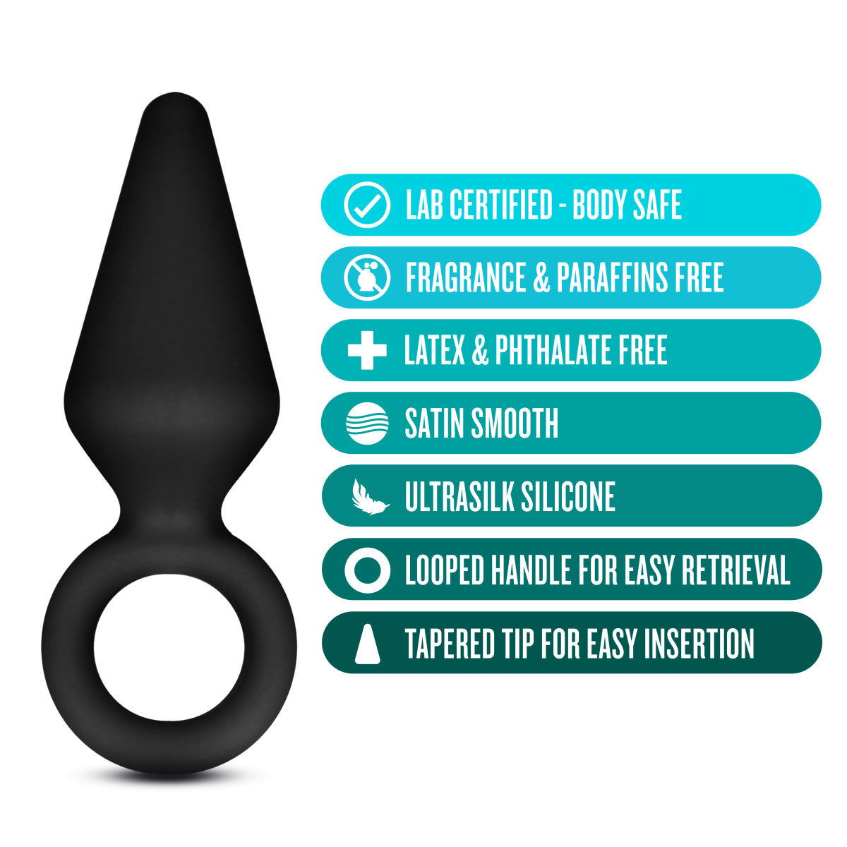 Anal Adventures Platinum By Blush® | Loop Black 3-Inch Anal Plug、mySite、bottomscart