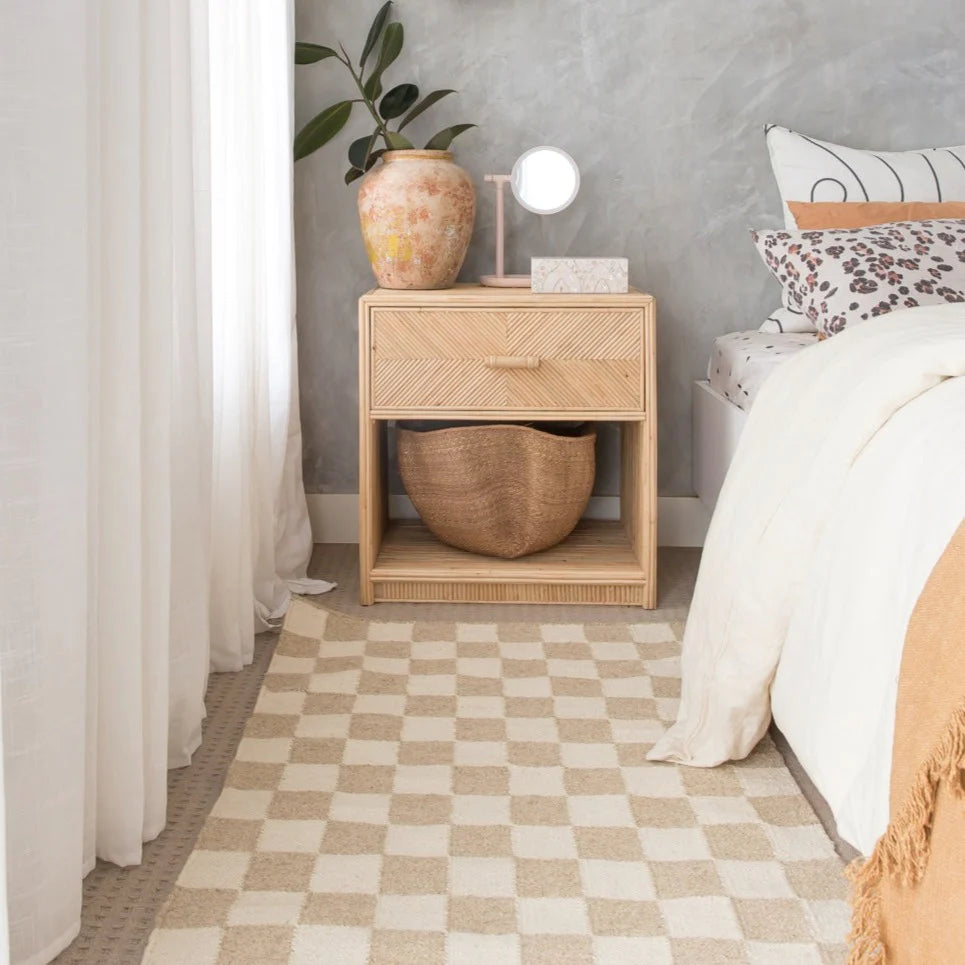 Checkered Natural Cream Area Rug、mySite、gigharbornorthrealestate