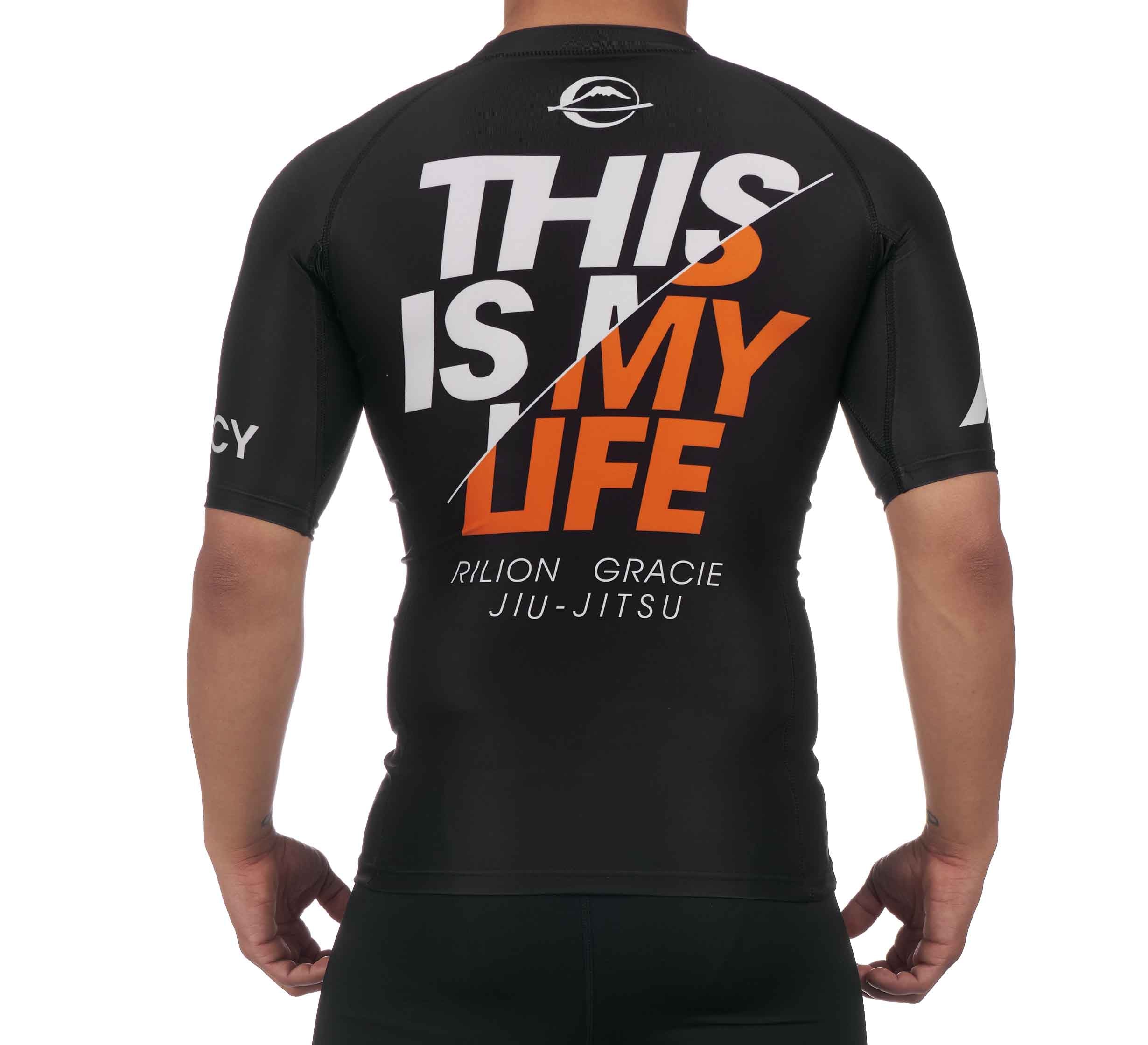 Rilion Gracie Ranked Short Sleeve Rashguard Black、mySite、gigharbornorthrealestate
