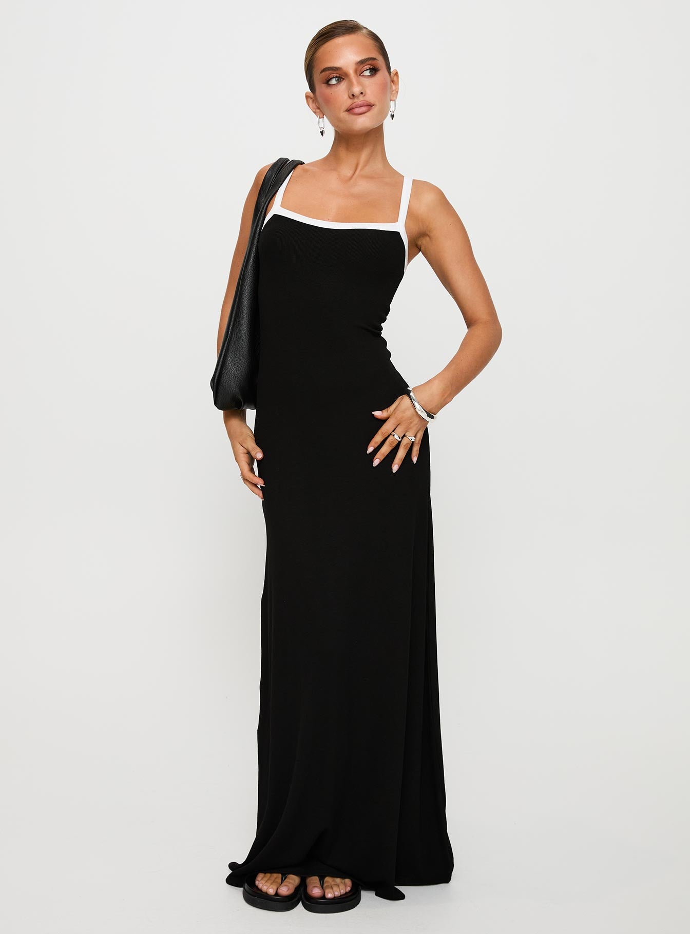 Austrina Maxi Dress Black、mySite、solidvoid