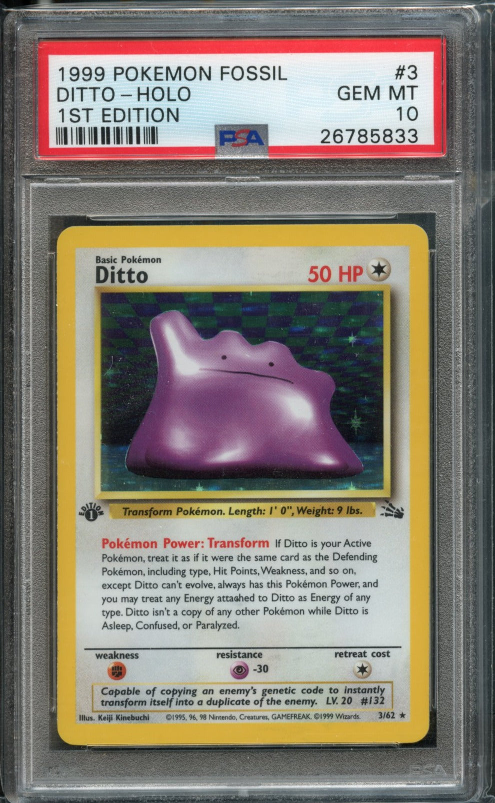 Ditto #3 1st Editon PSA 10 Fossil、mySite、waistdrama