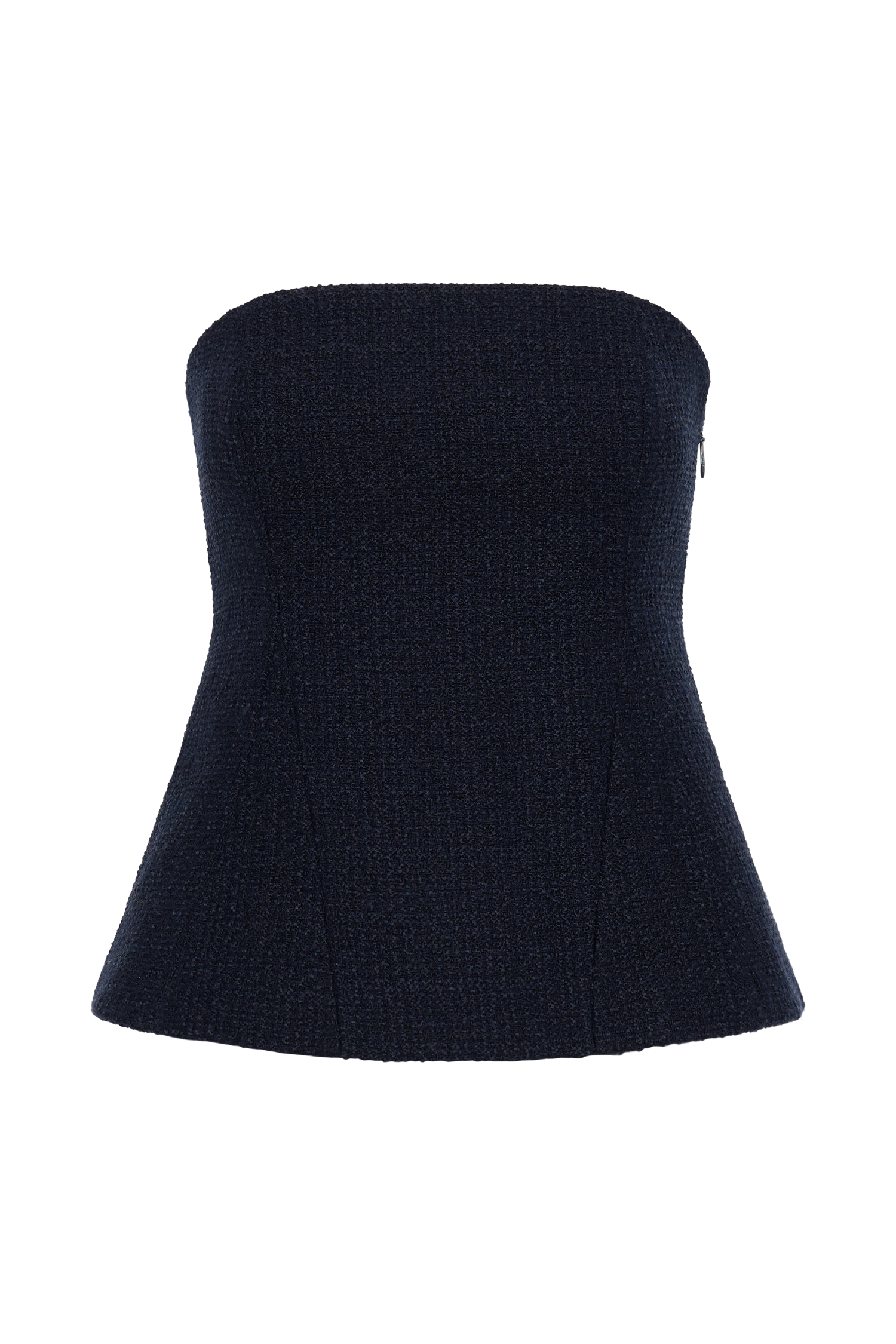 Cyrus Strapless Boucle Top - Navy、mySite、solidvoid