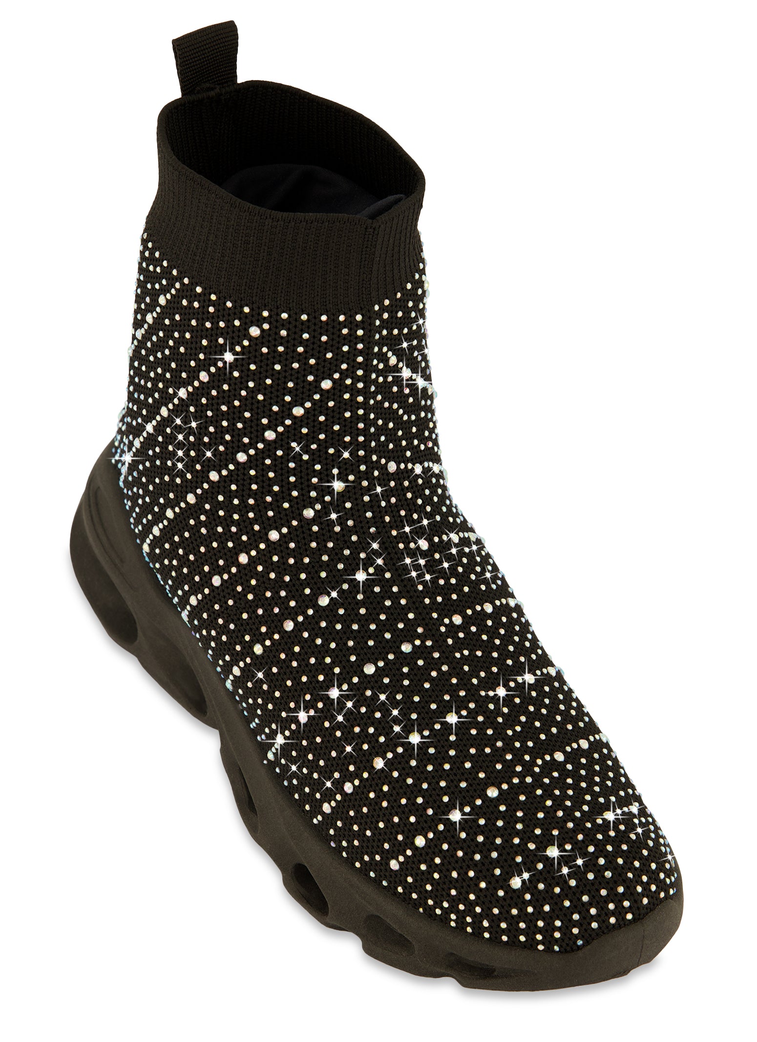 Rhinestone Slip On High Top Sneakers、mySite、camillekostekn