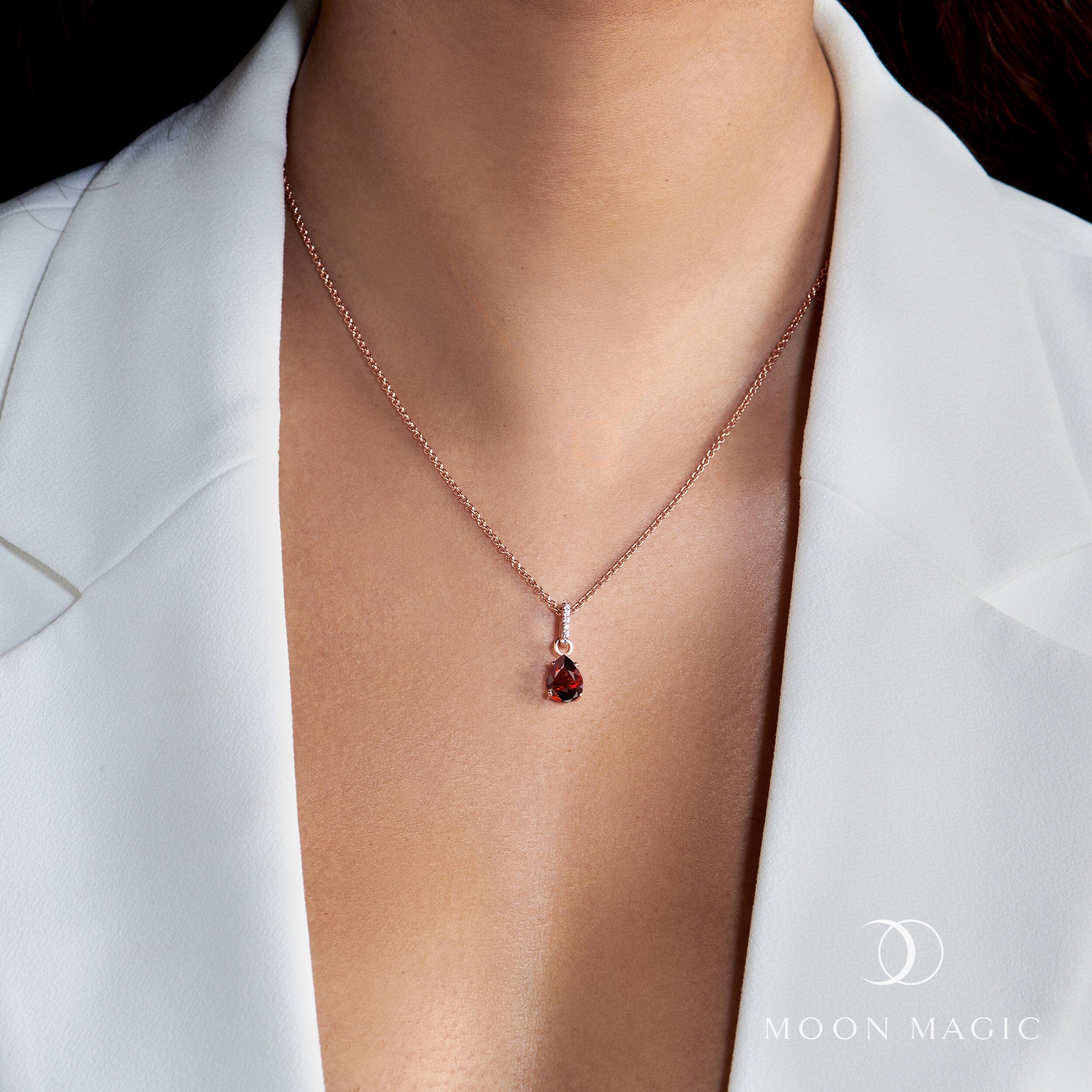 Garnet Necklace Sway - January Birthstone、mySite、hinf8tx79