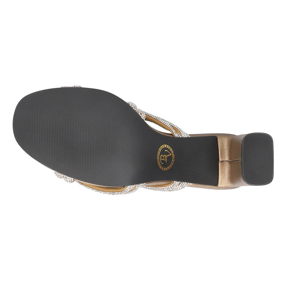 Carmen Rhinestone Metallic Block Heel Sandals、mySite、gtrtttuynbv