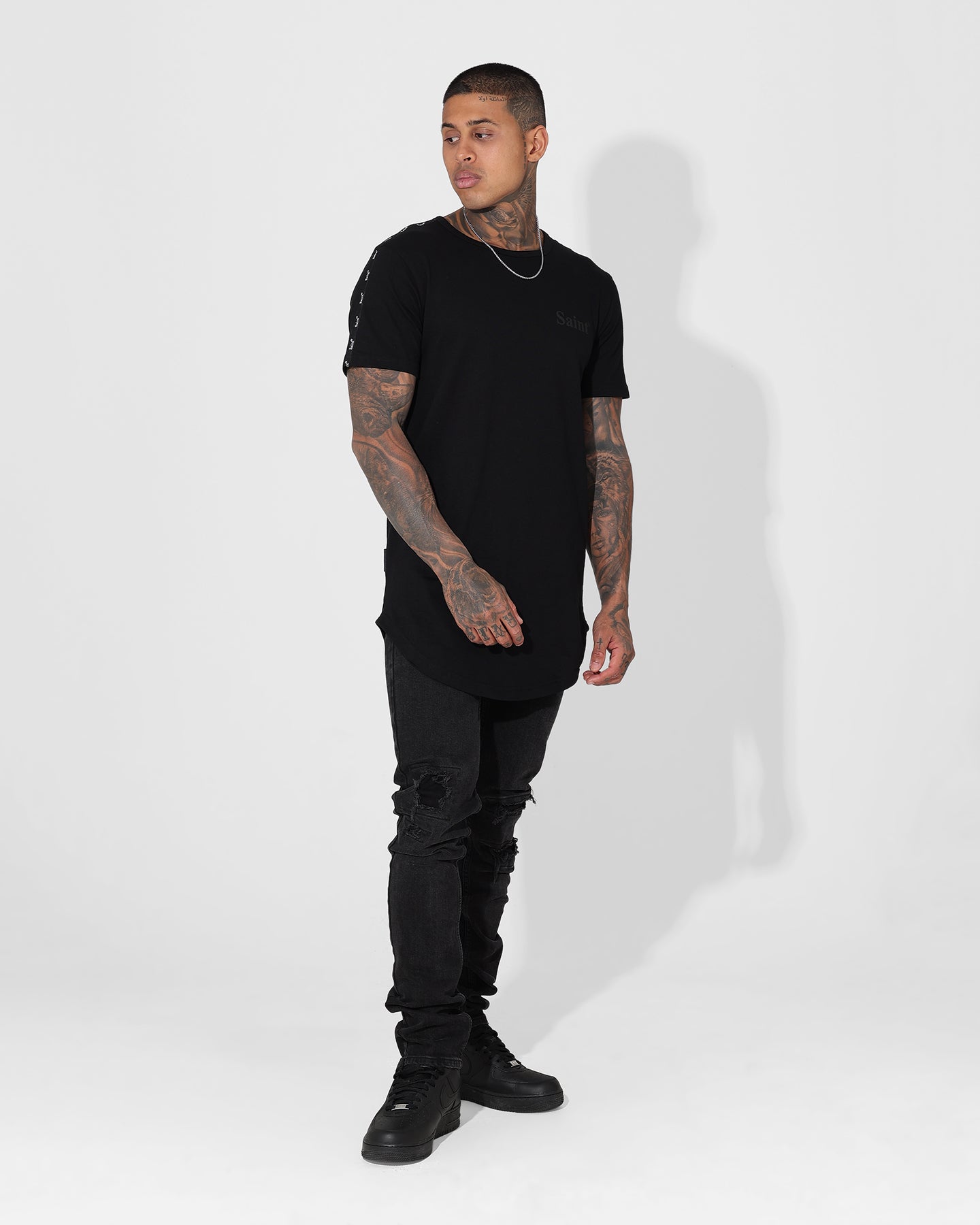 Saint Morta Numeraire Sport El Duplo T-Shirt Black/Black、mySite、zt4zffjzw