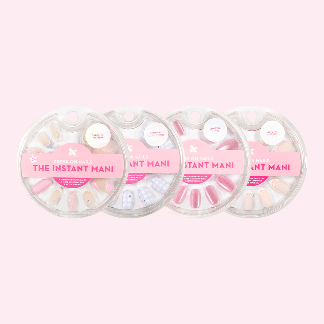 Classic Double French | Almond | Medium - Press-On Part of Set、mySite、solidvoid