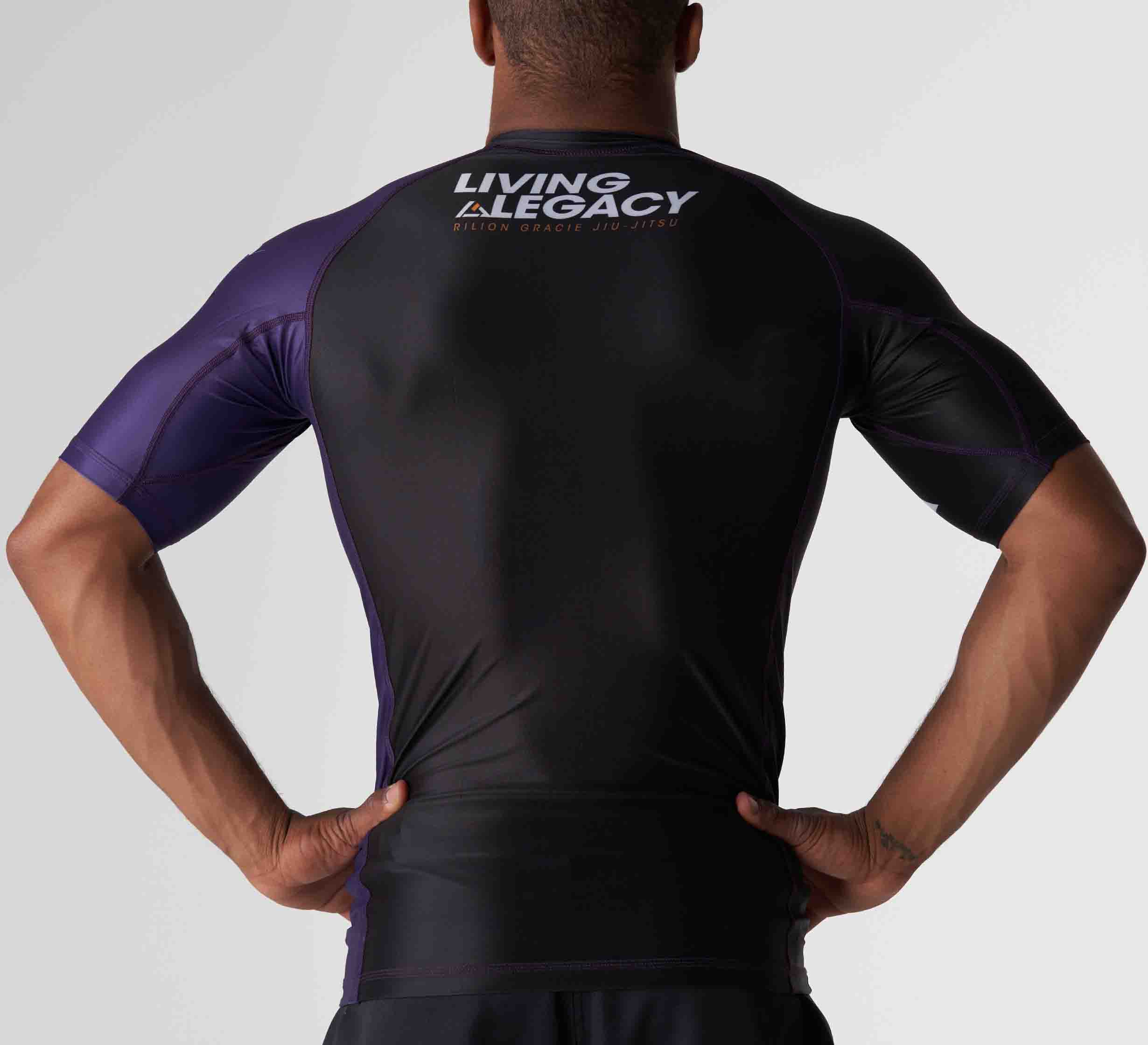 Rilion Gracie Ranked Short Sleeve Rashguard Purple、mySite、gigharbornorthrealestate