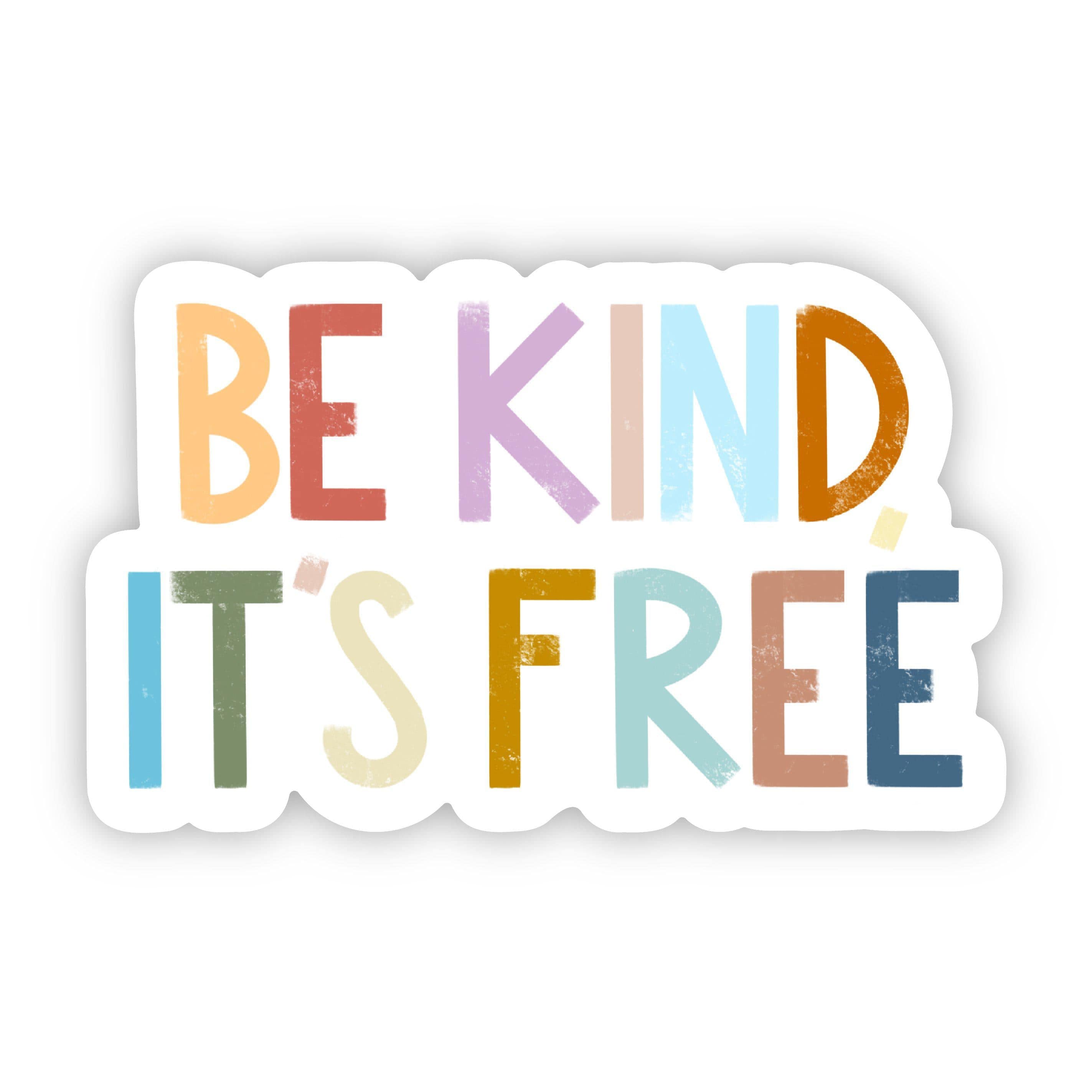  Be Kind, It's Free Positivity Lettering Sticker、mySite、elrpsem3k
