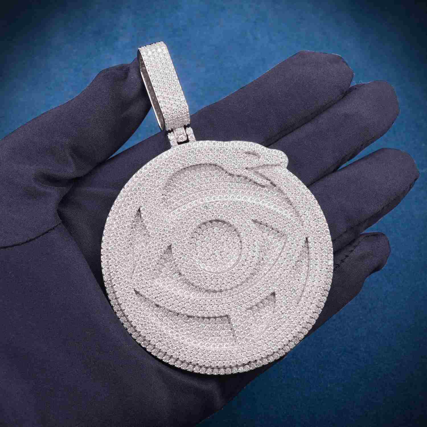 Custom Snake Moissanite Circle Pendant 14k Gold、mySite、hinf8tx79