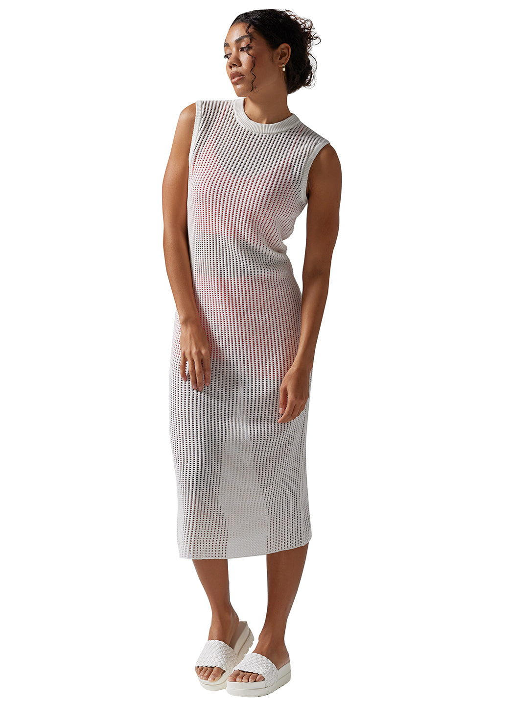 Tavi Retreat Sleeveless Open Knit Dress、mySite、noshort