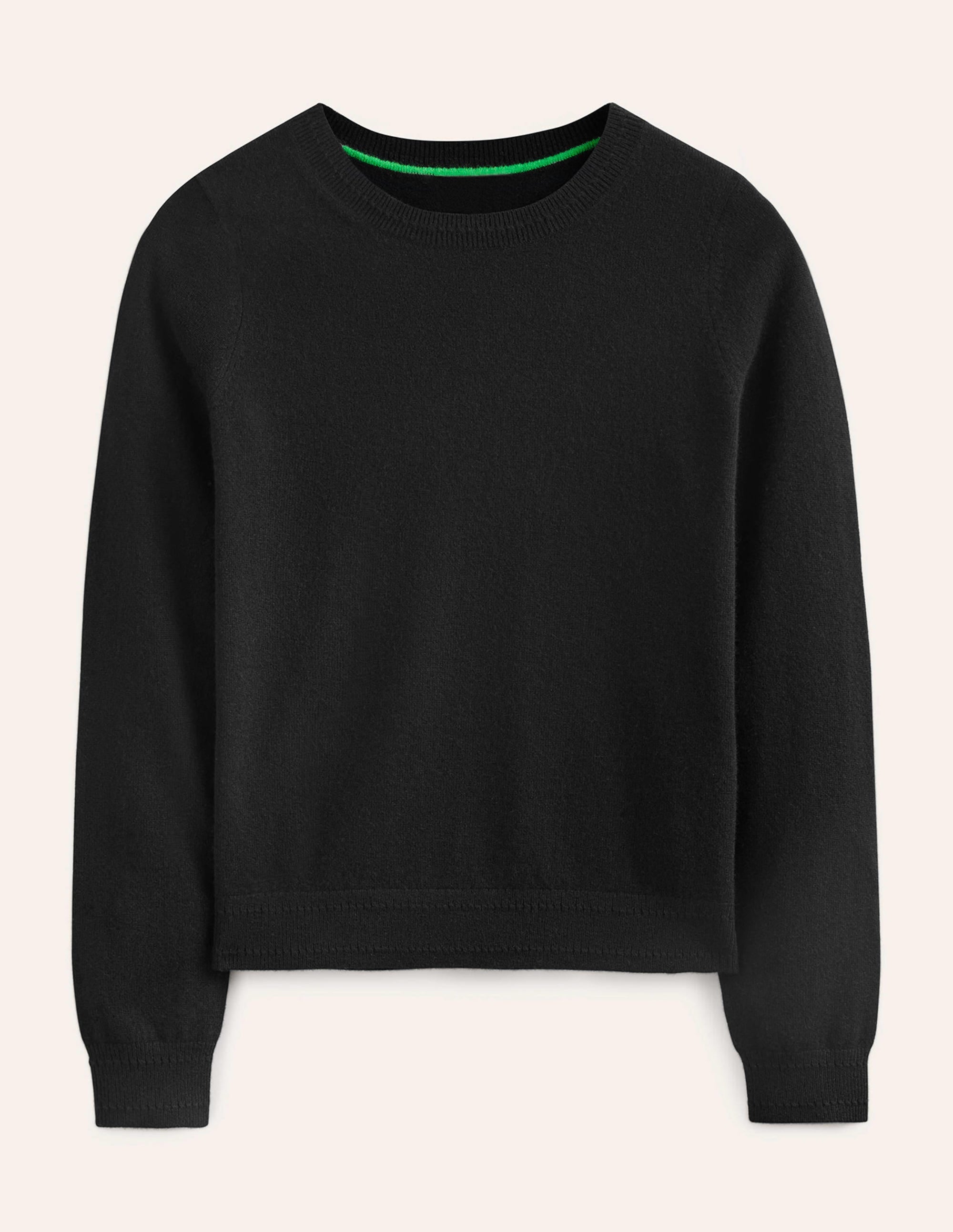  Eva Cashmere Crew Neck Jumper-Black、mySite、ashleygrahame