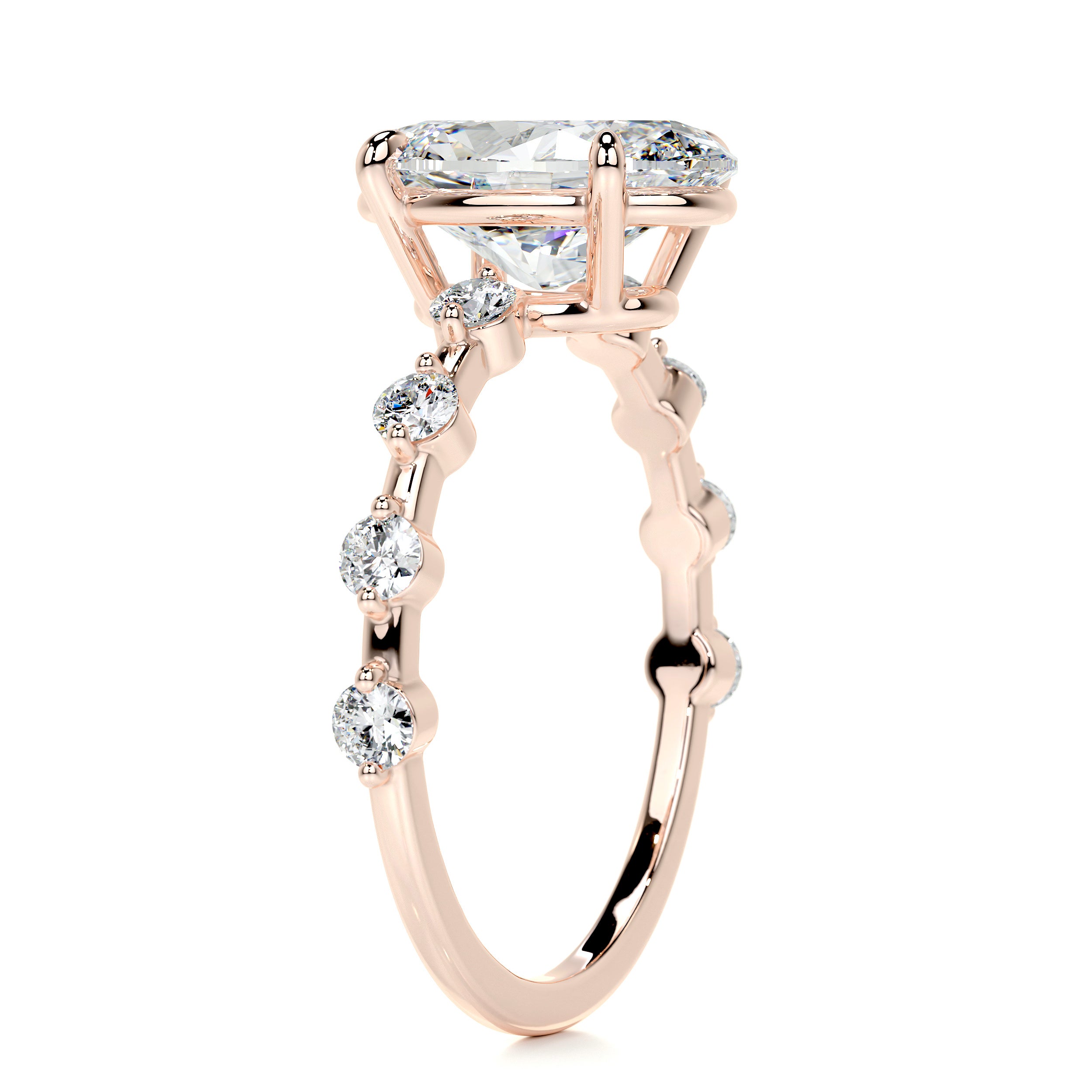 Bell Diamond Engagement Ring -14K Rose Gold、mySite、hinf8tx79